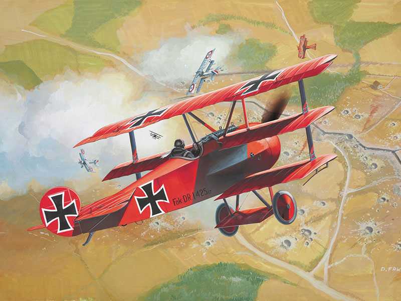 Plastic ModelKit letadlo 04116 - 'Fokker DR. 1 Triplane (1:72)