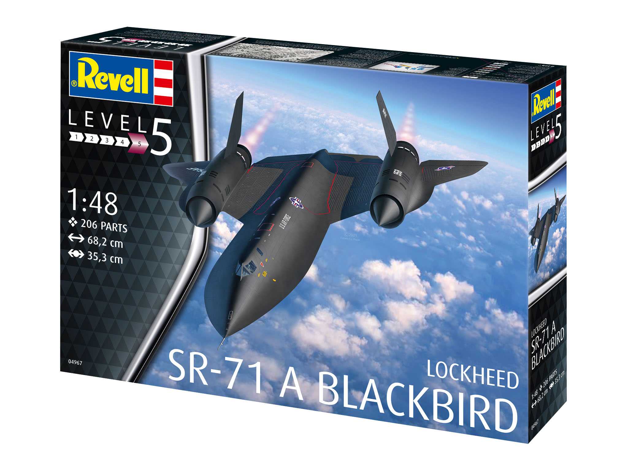 Plastic ModelKit letadlo 04967 - Lockheed SR-71 A Blackbird (1:48)