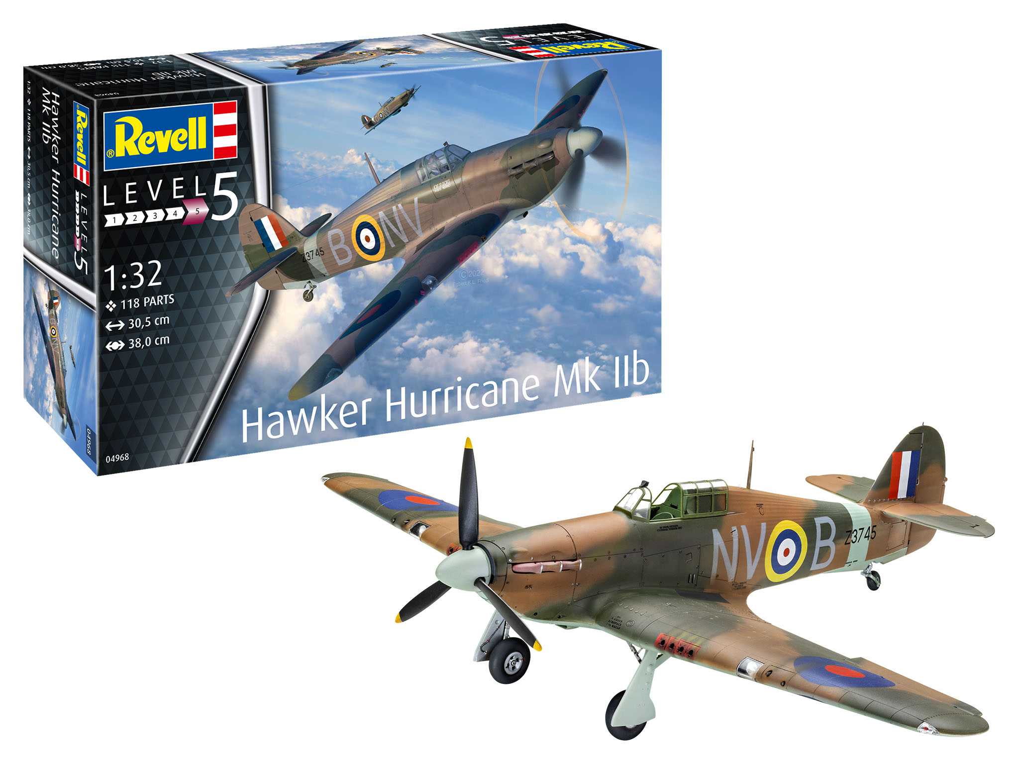 Plastic ModelKit letadlo 04968 - Hawker Hurricane Mk IIb (1:32)