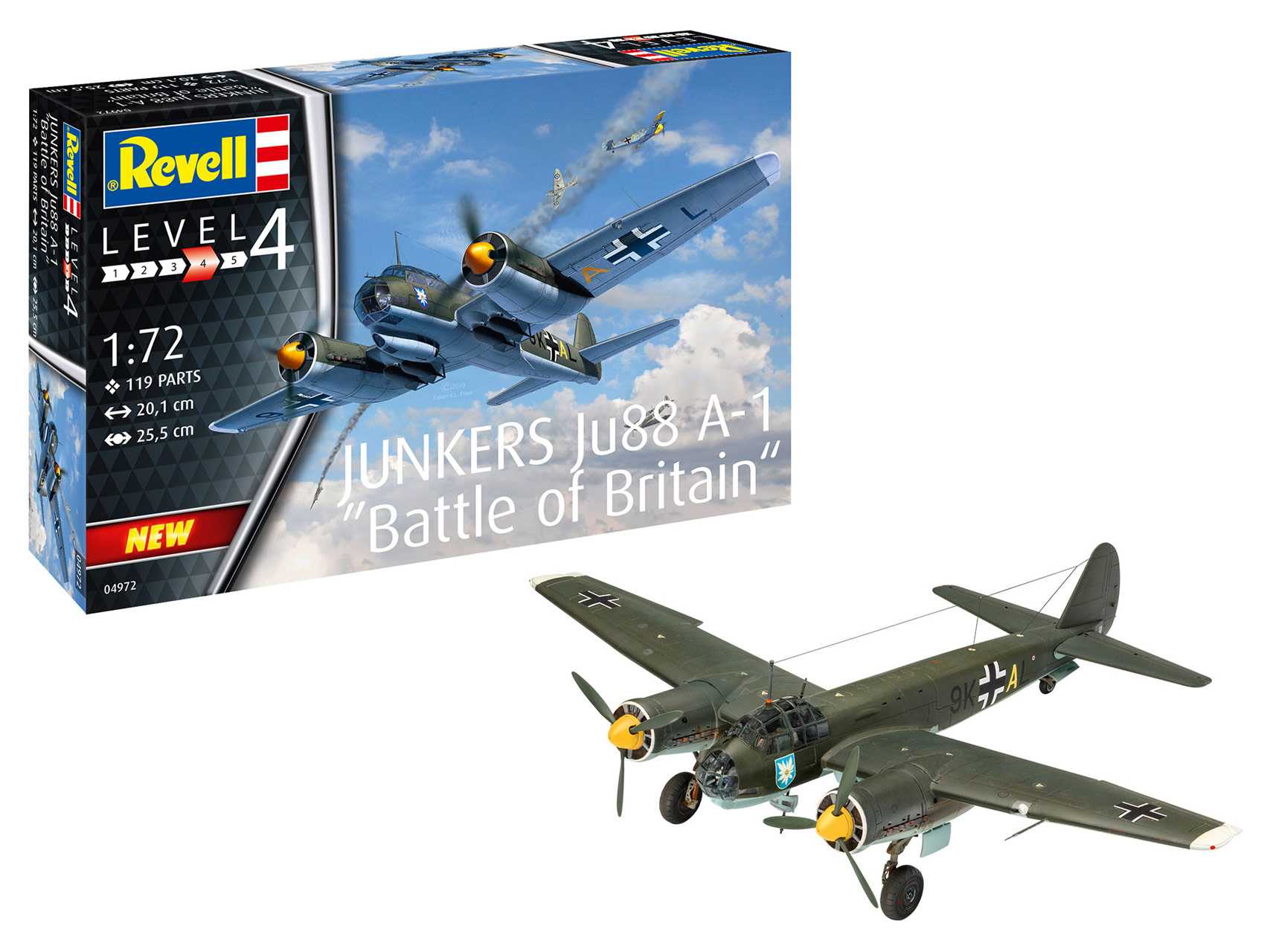 Plastic ModelKit letadlo 04972 - Junkers Ju88 A-1 Battle of Britain (1:72)