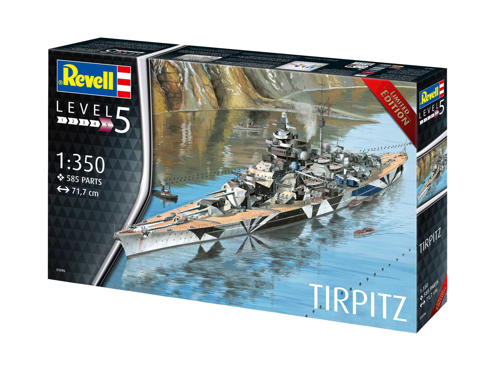 Plastic ModelKit loď 05096 - German Battleship WWII TIRPITZ (1:350)