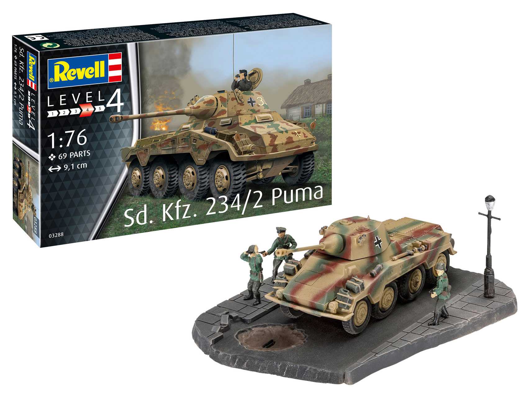 Plastic ModelKit military 03288 - Sd.Kfz. 234/2 Puma (1:76)