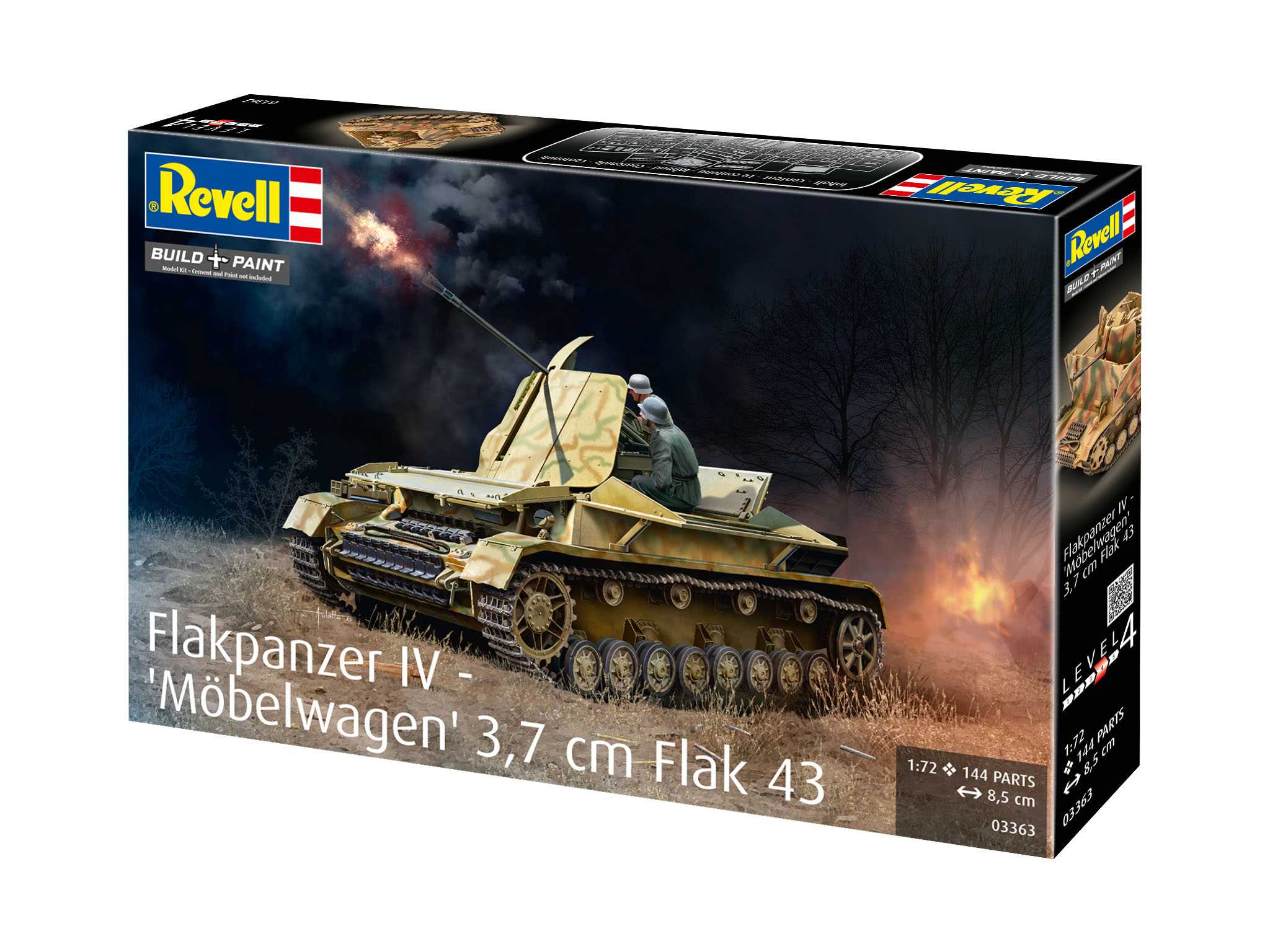Plastic ModelKit military 03363 - Flakpanzer IV "Möbelwagen" 3.7cm Flak 43 (1:72)
