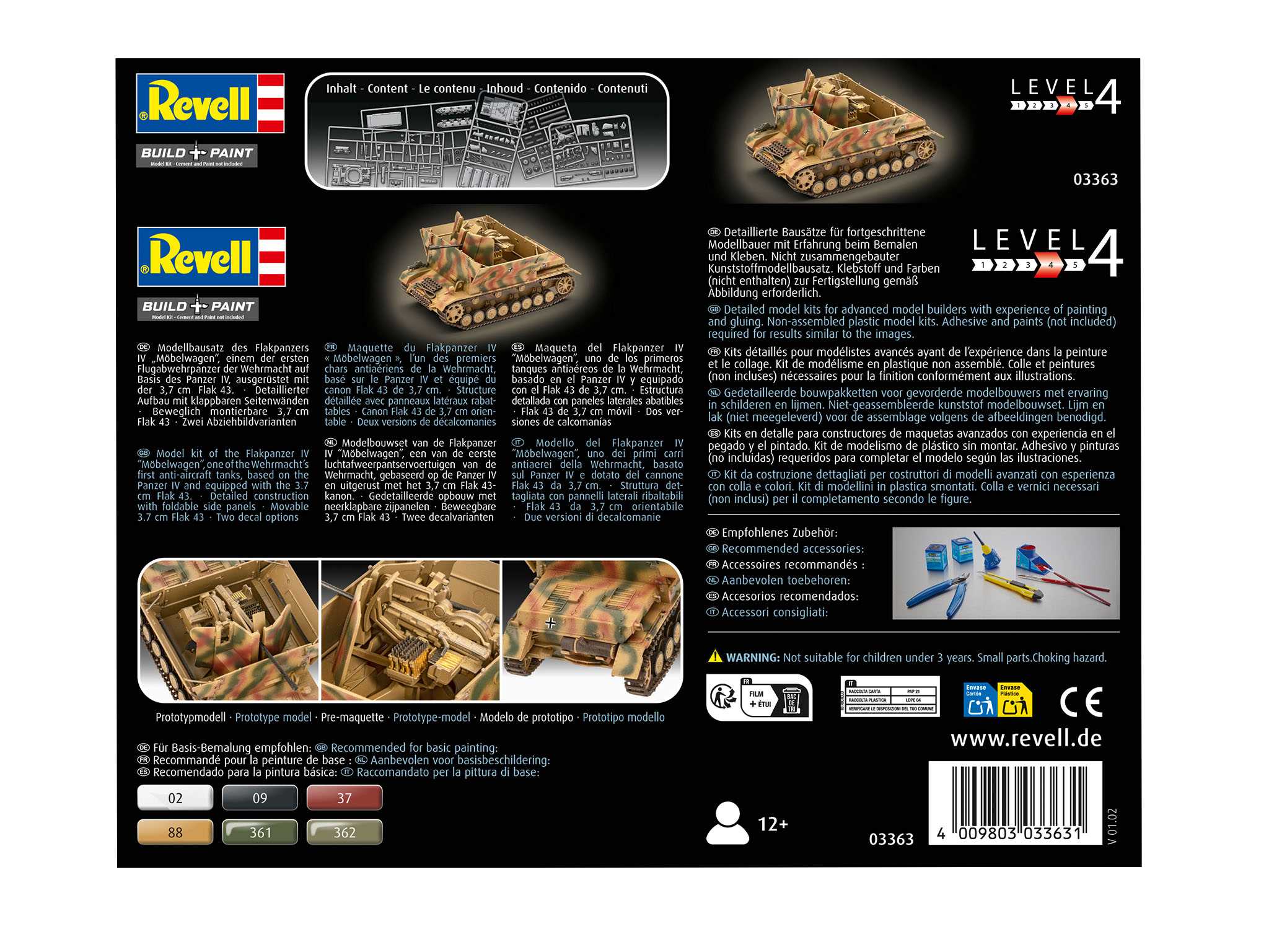 Plastic ModelKit military 03363 - Flakpanzer IV "Möbelwagen" 3.7cm Flak 43 (1:72)