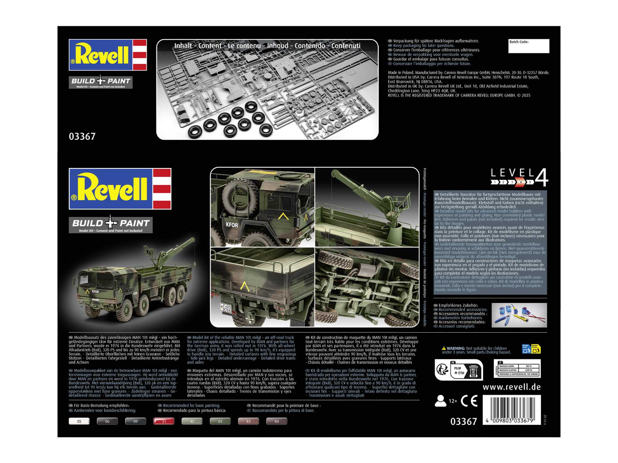 Plastic ModelKit military 03367 - MAN 10t milgl 8x8 Truck (1:35)