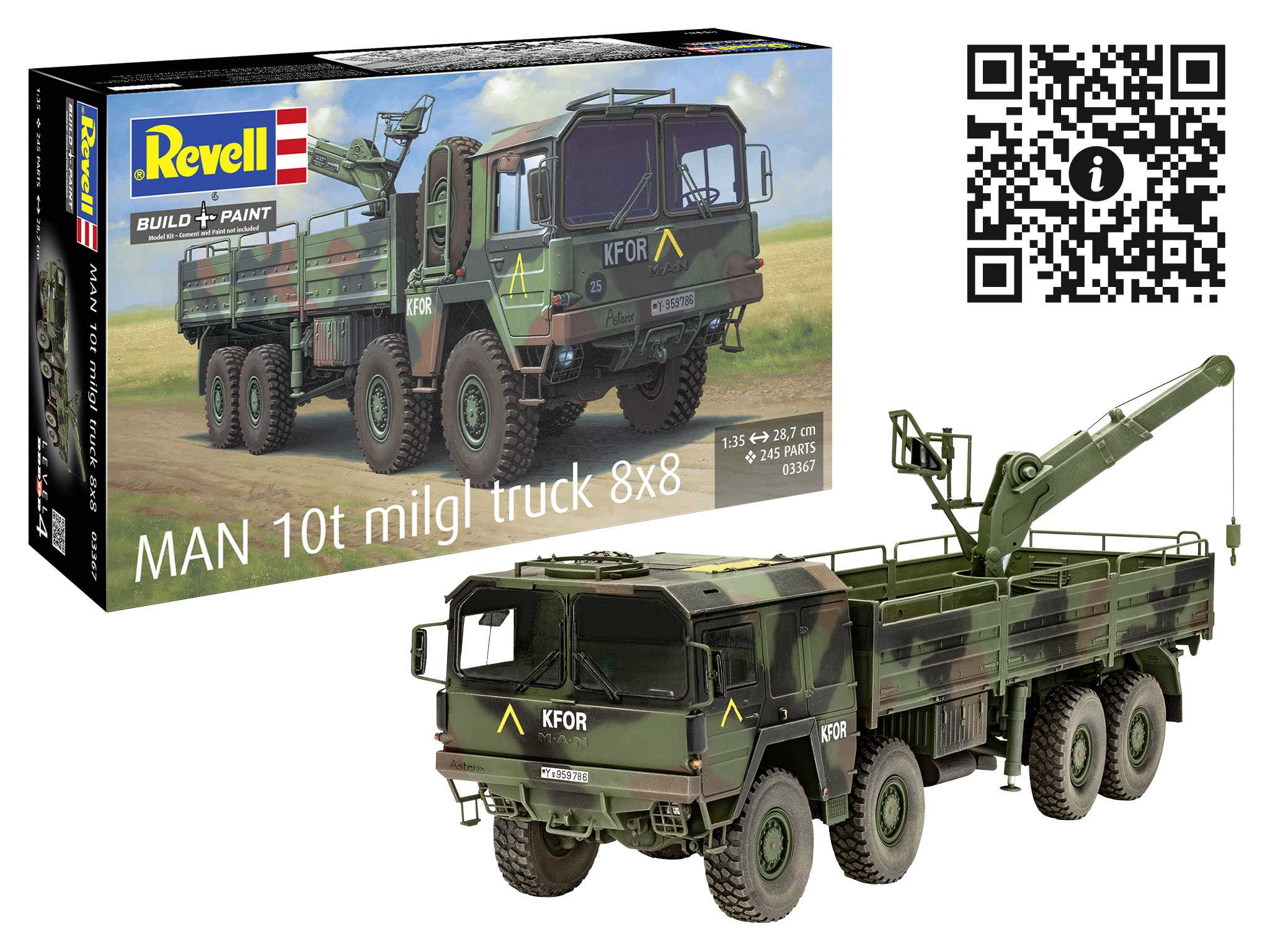 Plastic ModelKit military 03367 - MAN 10t milgl 8x8 Truck (1:35)