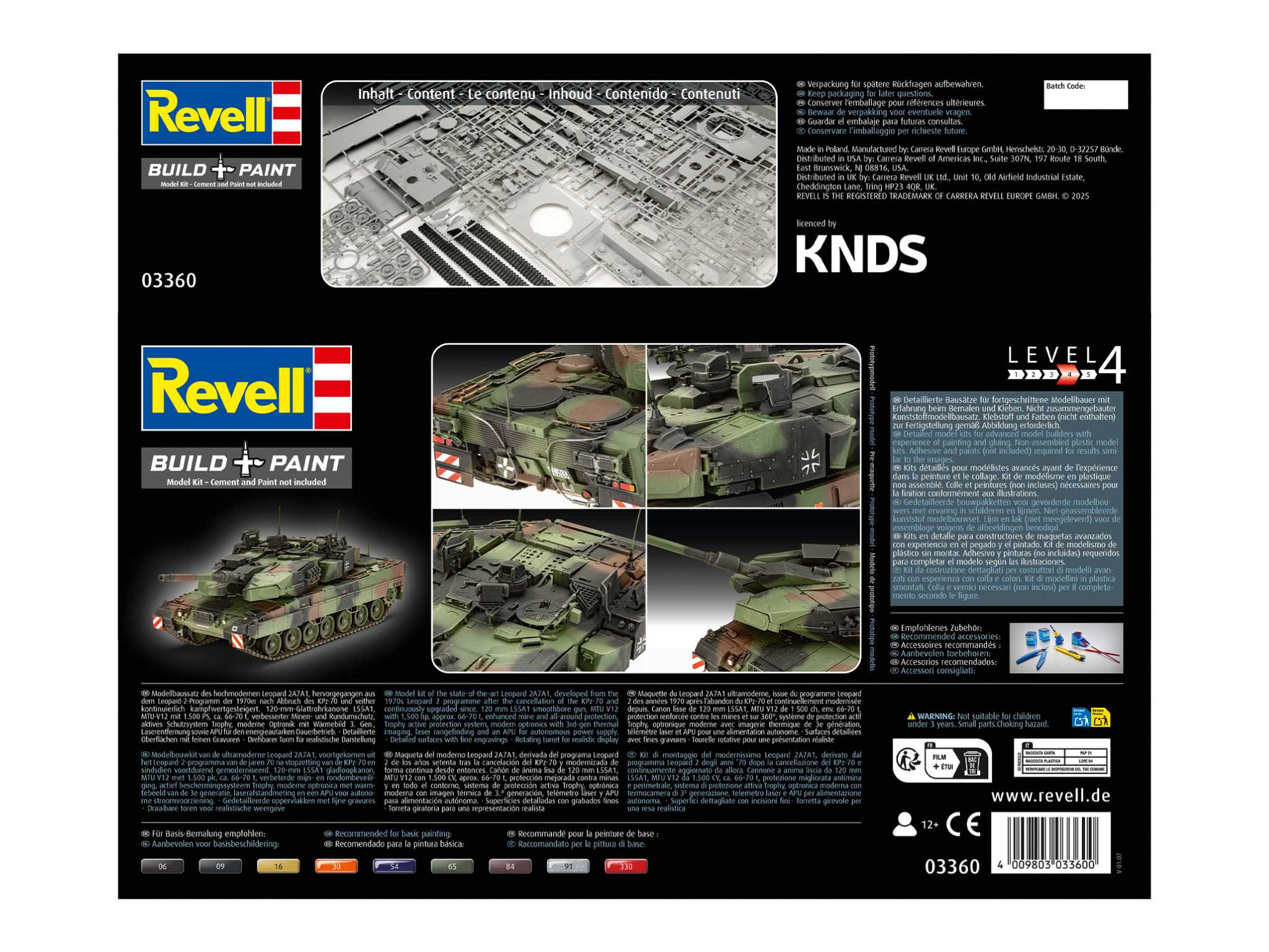 Plastic ModelKit tank 03360 - Leopard 2A7A1 (1:35)