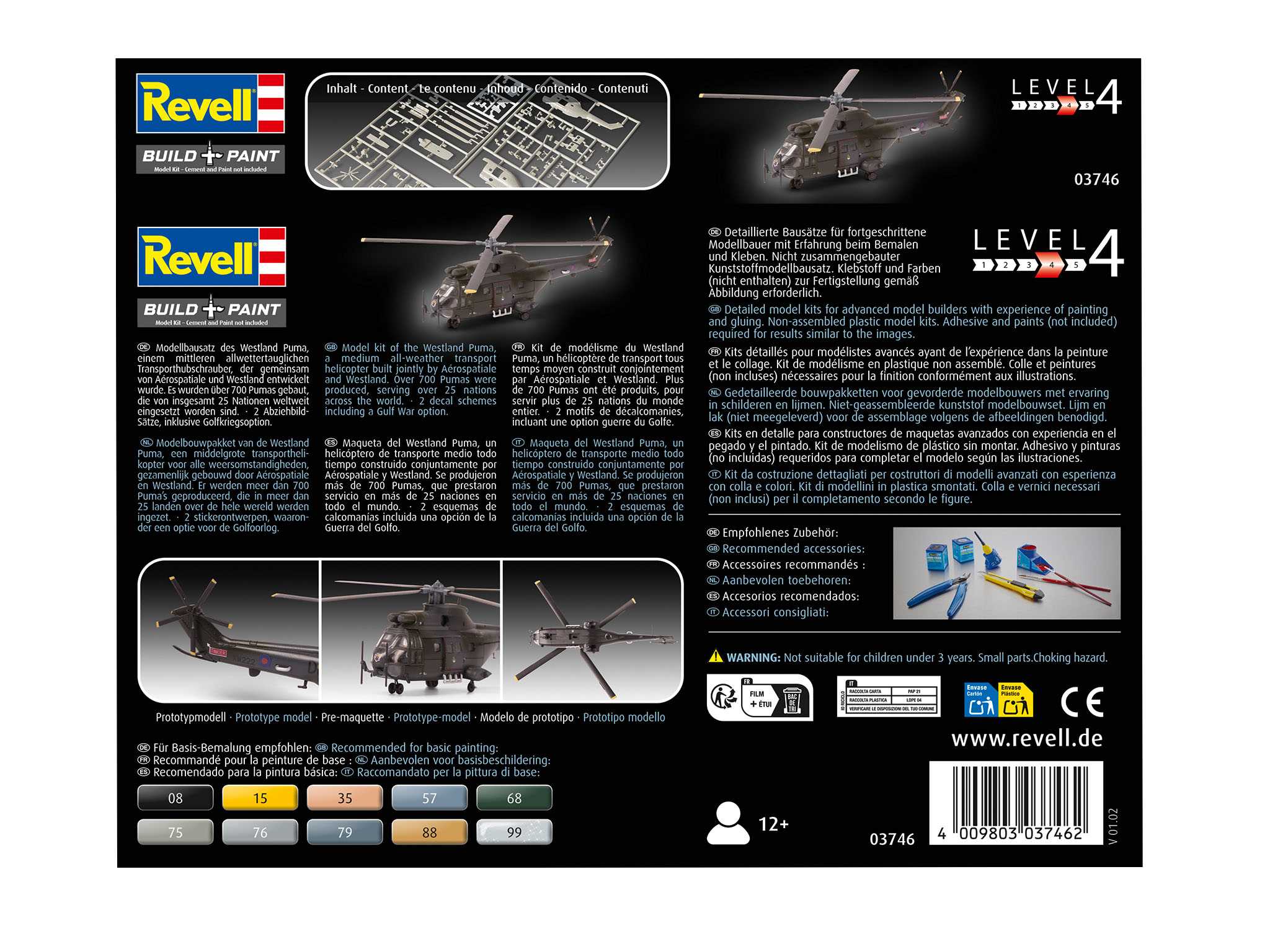 Plastic ModelKit vrtulník 03746 - Westland Puma HC.1 (1:144)