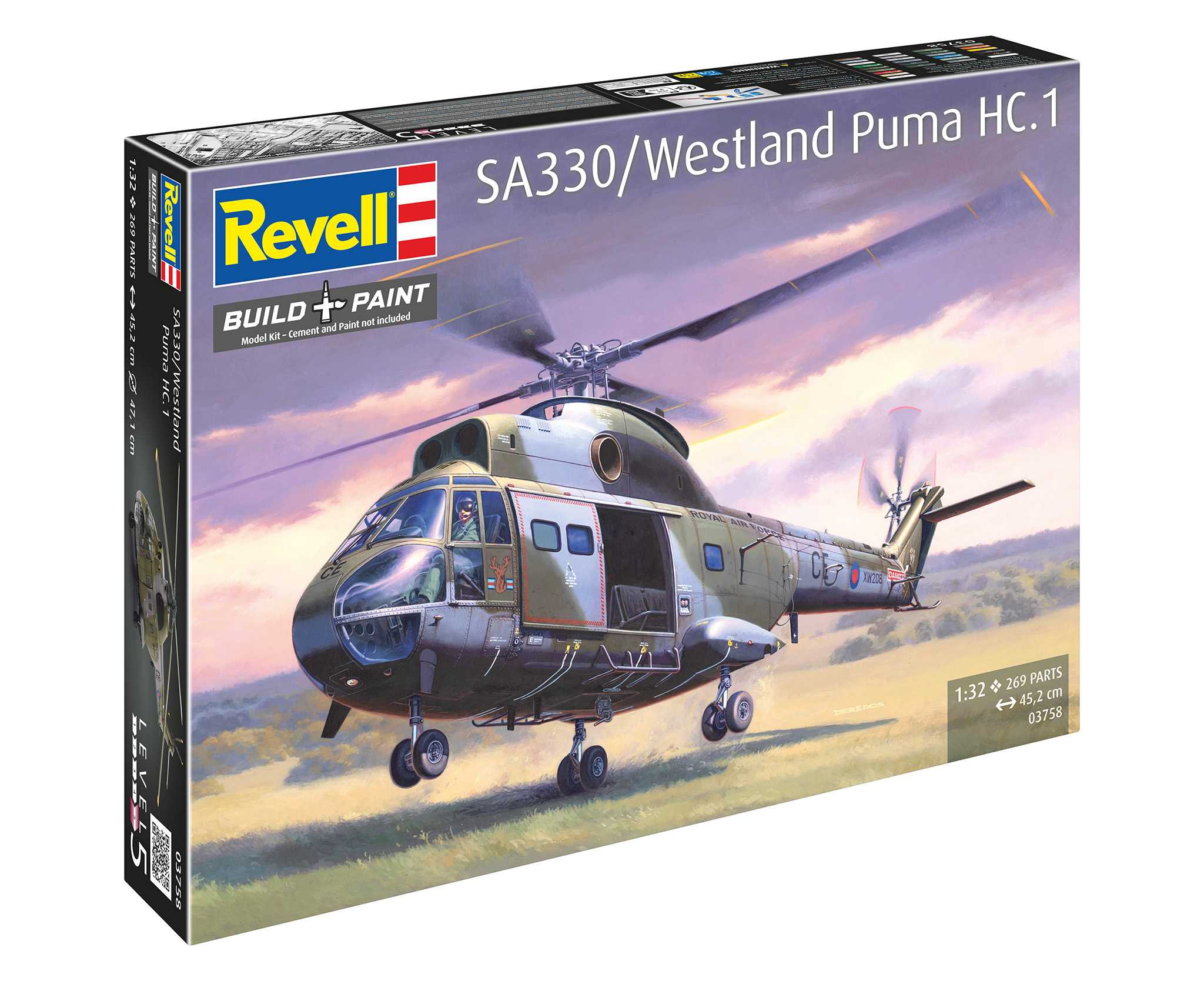 Plastic ModelKit vrtulník 03758 - SA 330/Westland Puma HC.1 (1:32)