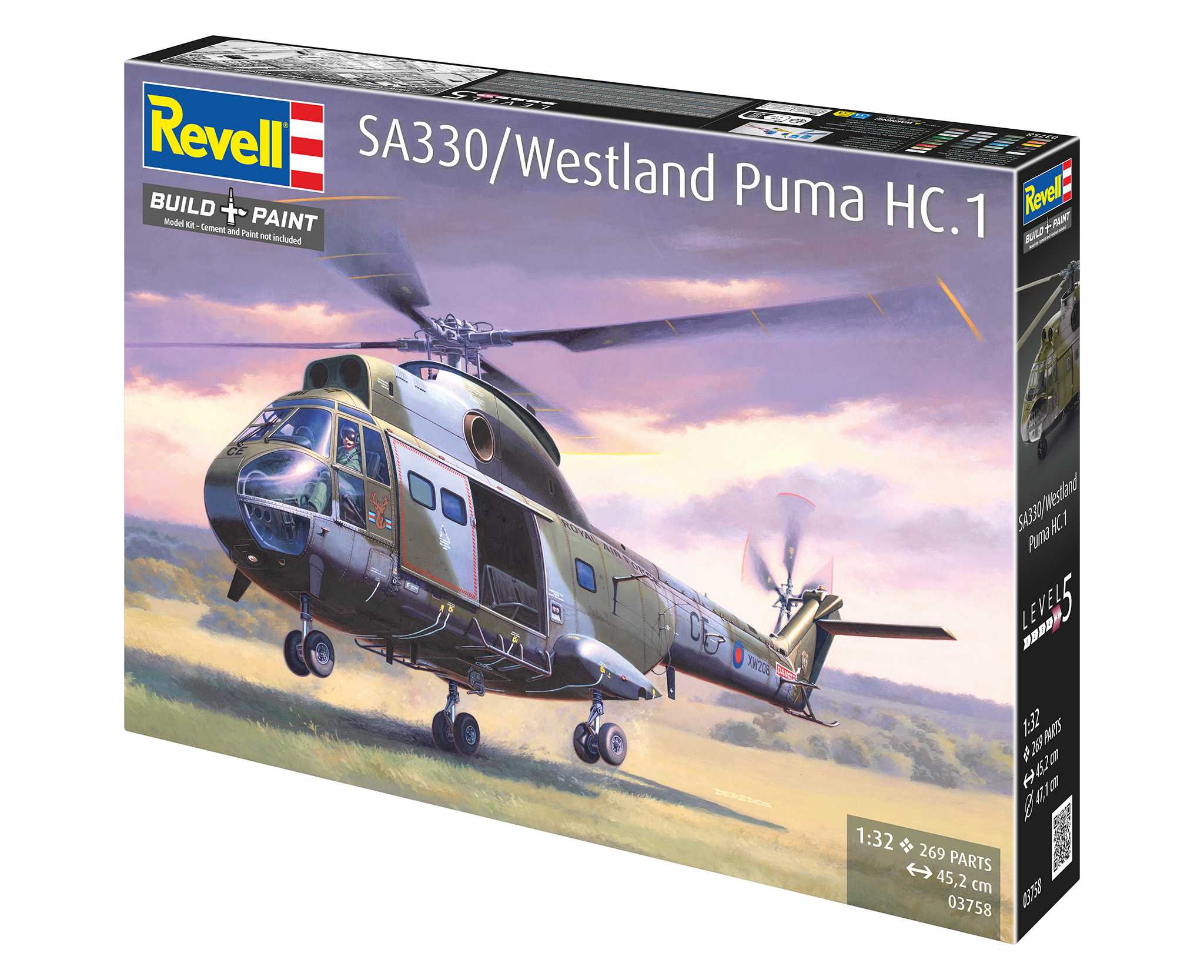 Plastic ModelKit vrtulník 03758 - SA 330/Westland Puma HC.1 (1:32)