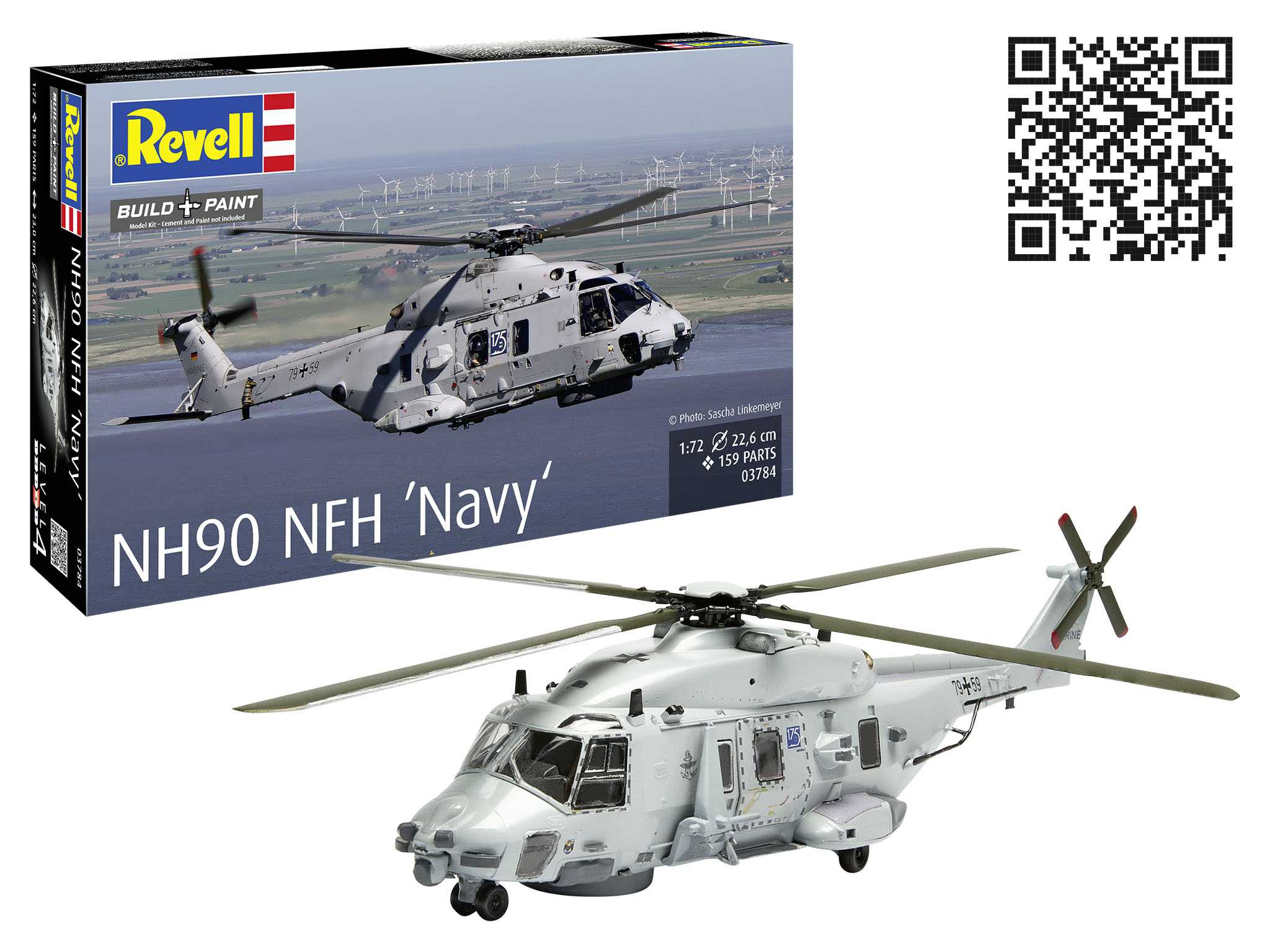 Plastic ModelKit vrtulník 03784 - NH90 NFH "Navy" (1:72)