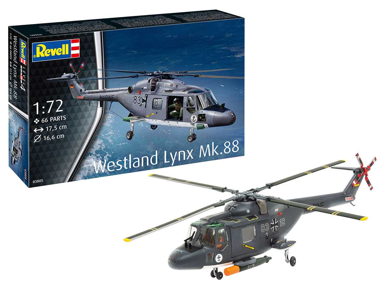 Plastic ModelKit vrtulník 03805 - Westland Lynx (1:72)