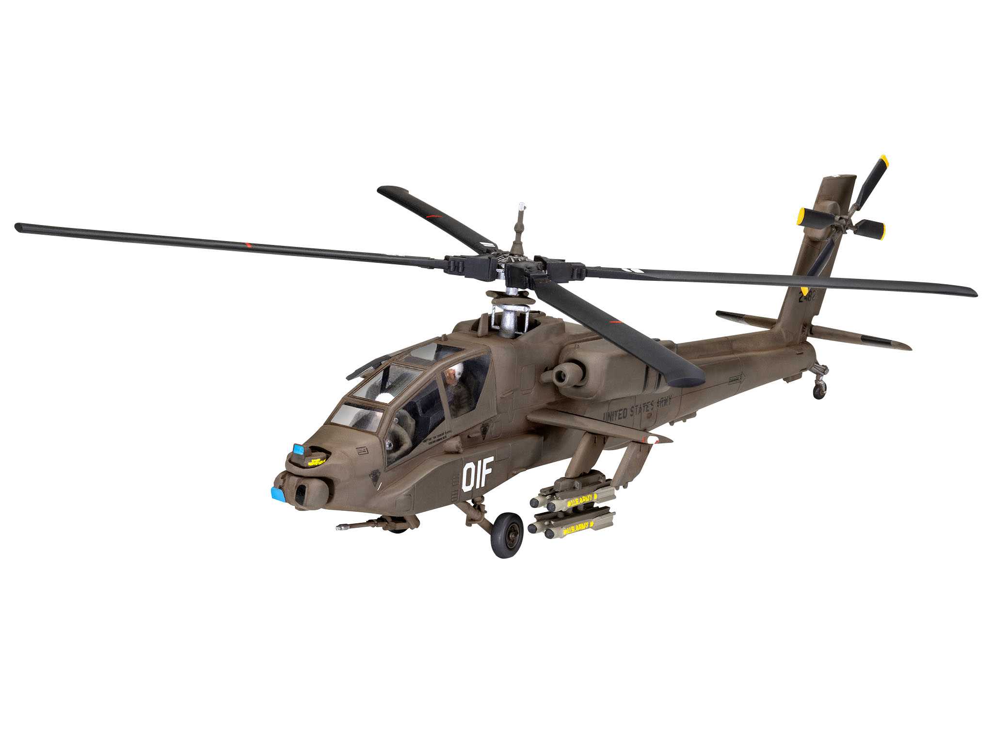 Plastic ModelKit vrtulník 03824 - AH-64A Apache (1:72)