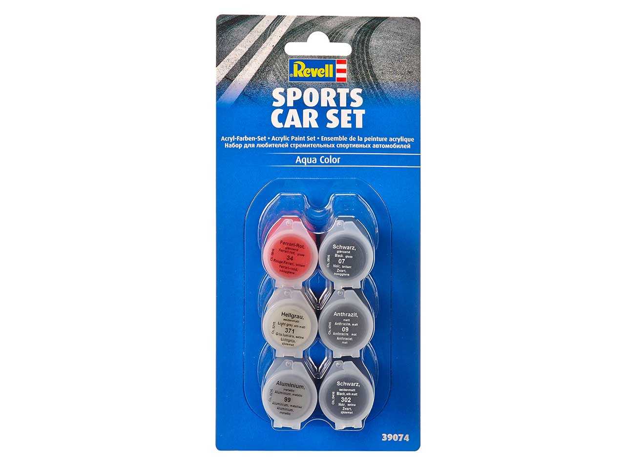 Sada barev Aqua Color 39074 - Sports Car Set (6 x 5ml)