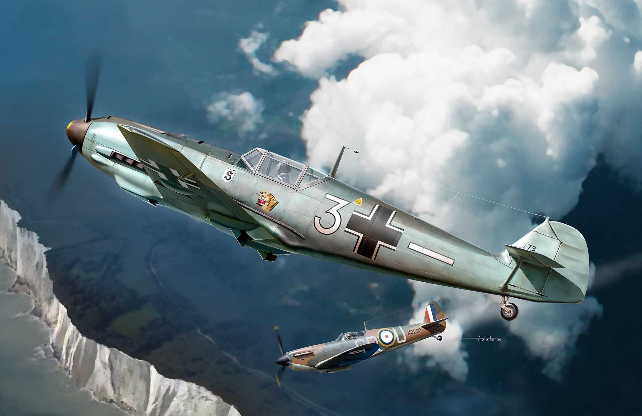 Starter Kit letadlo 73781 - Messerschmitt Bf109E-3 (1:72)