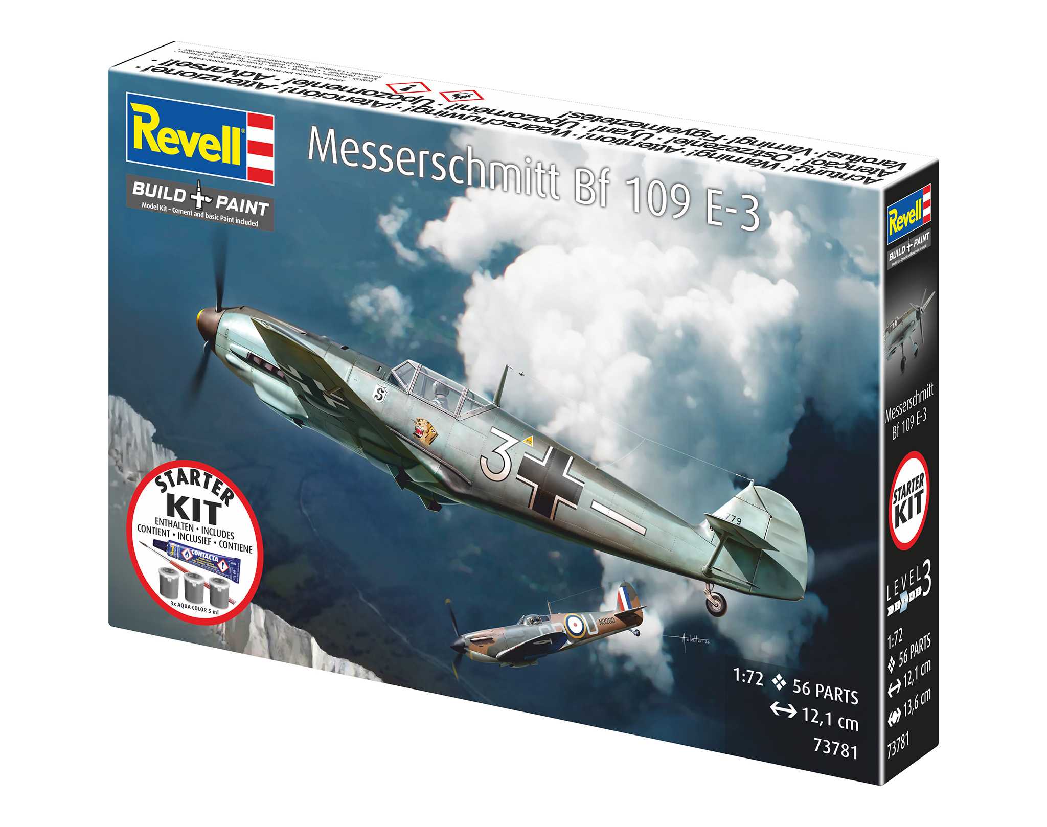 Starter Kit letadlo 73781 - Messerschmitt Bf109E-3 (1:72)