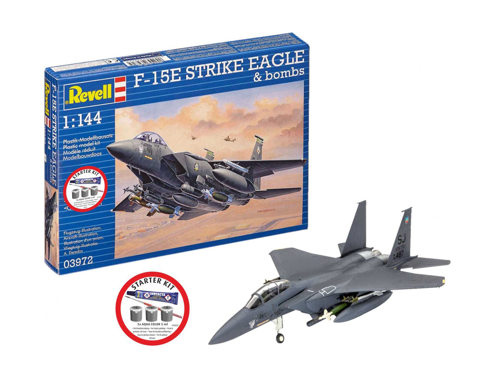 Starter Kit letadlo 73972 - F-15E Strike Eagle & bombs (1:144)