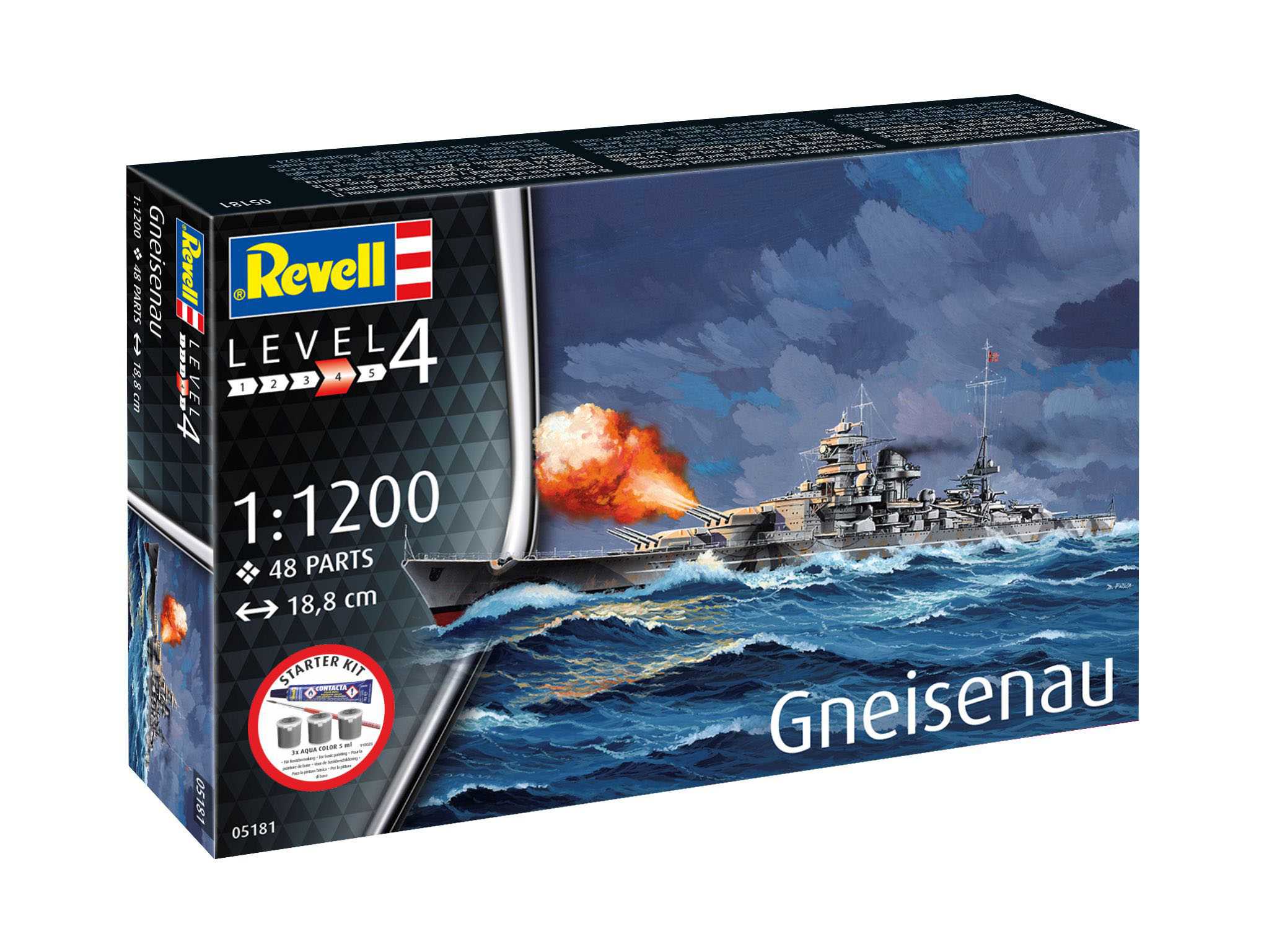 Starter Kit loď 75181 - Battleship Gneisenau (1:1200)