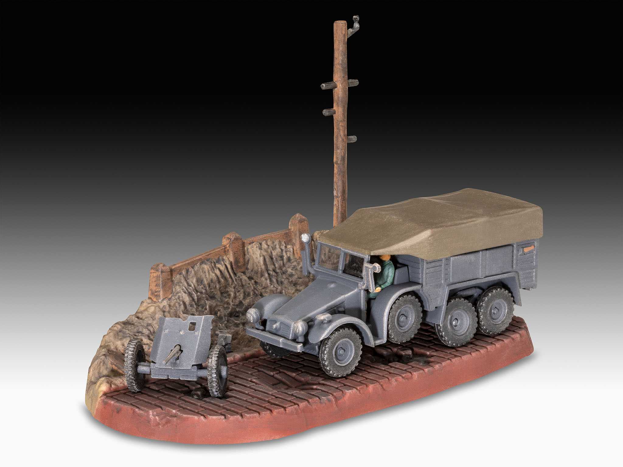 Starter Kit military 73344 - Krupp Protze KFZ 69 with 3,7cm Pak (1:76)