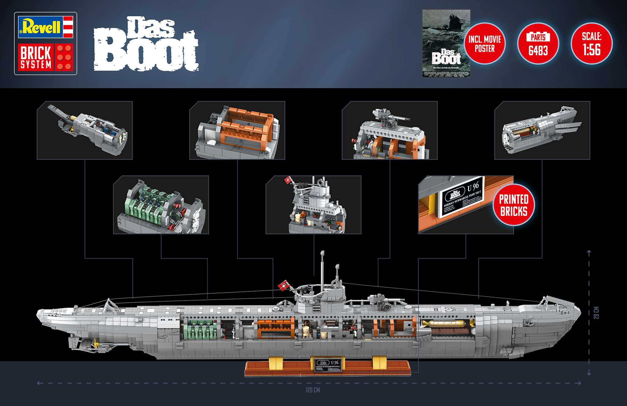 Brick System REVELL 00960 - German Submarine U-96 (1:56)