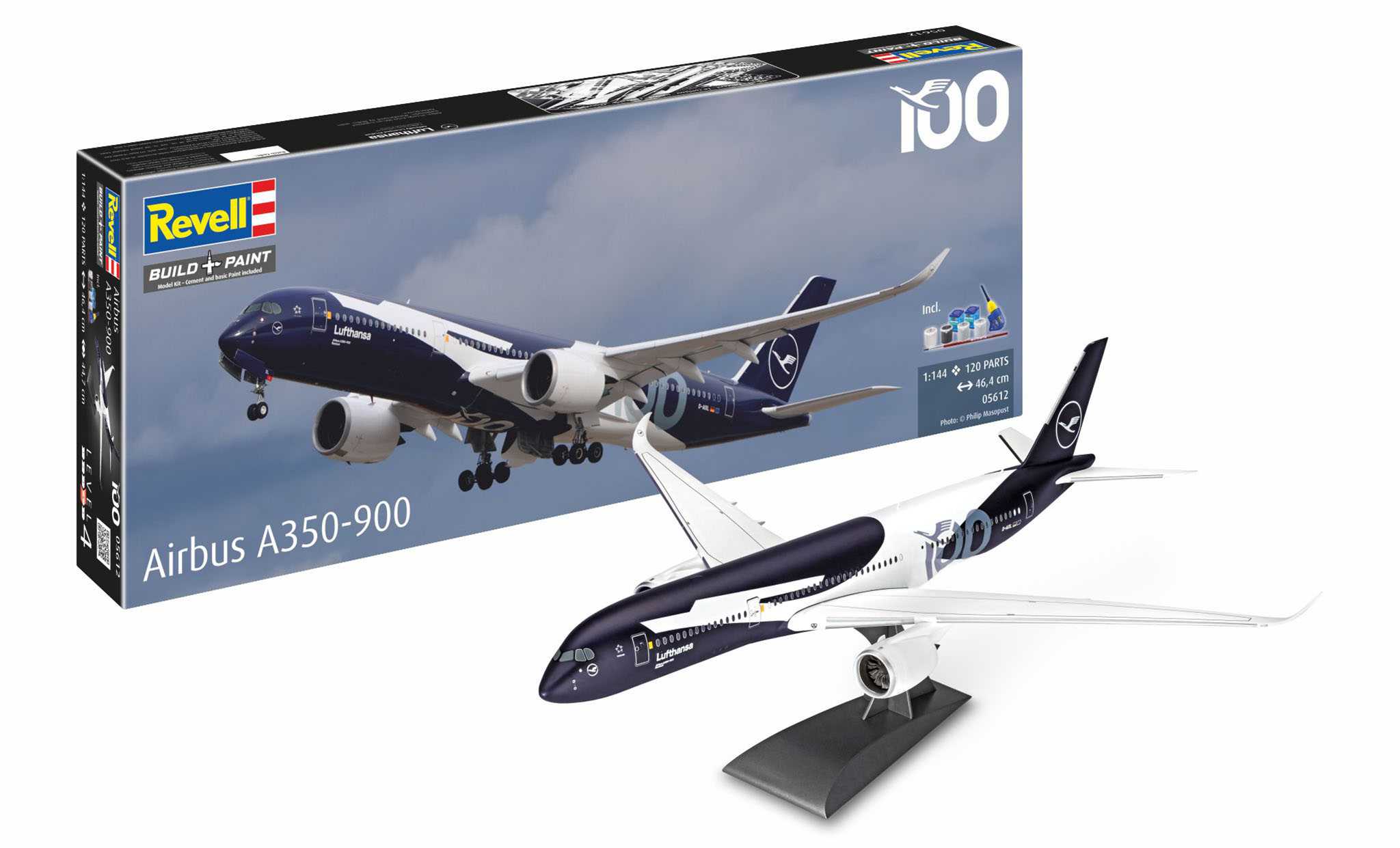 Gift-Set letadlo 05612 - A350-900 - Lufthansa (100th Anniversary) (1:144)