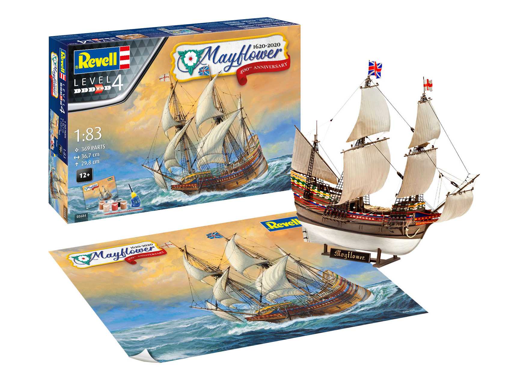 Gift-Set loď 05684 - Mayflower 400th Anniversary (1:83)
