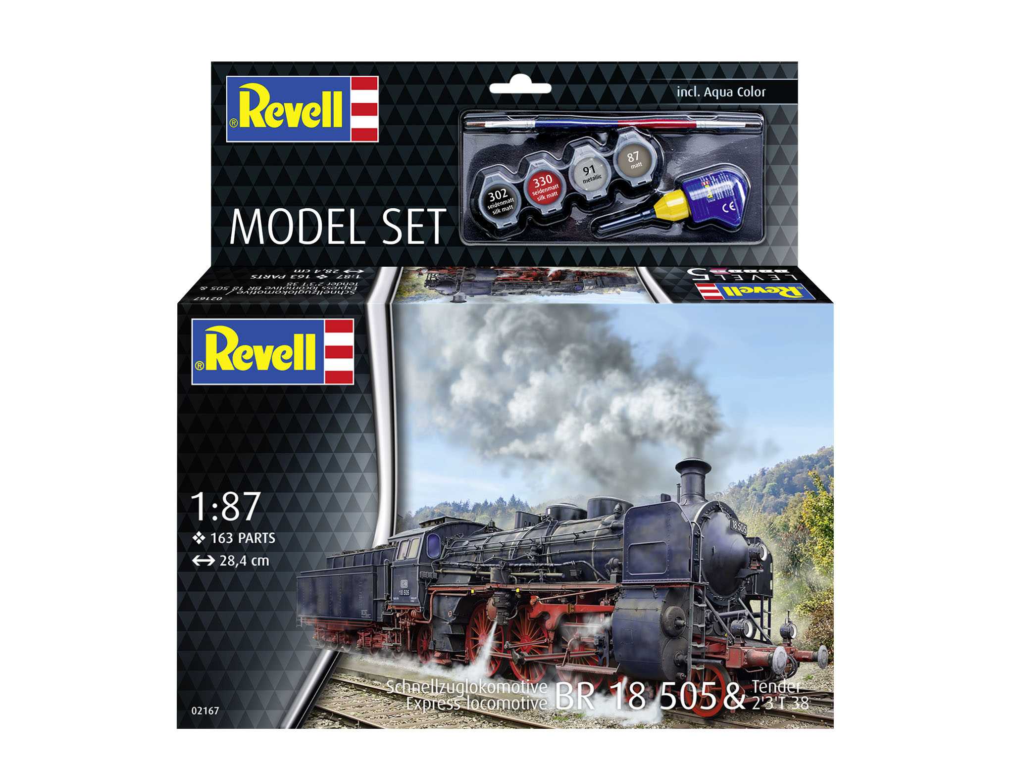 ModelSet lokomotiva 62167 - Express Loco BR 18 505 with Tender (1:87)