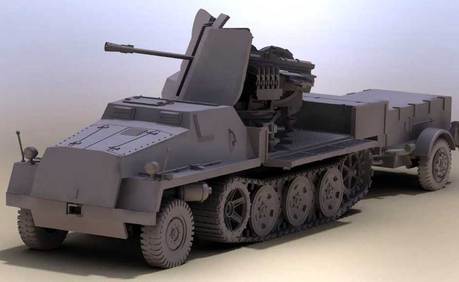 ModelSet military 63293 - sWS with Flak43 and Sd.Ah58 Ammo Trailer (1:72)