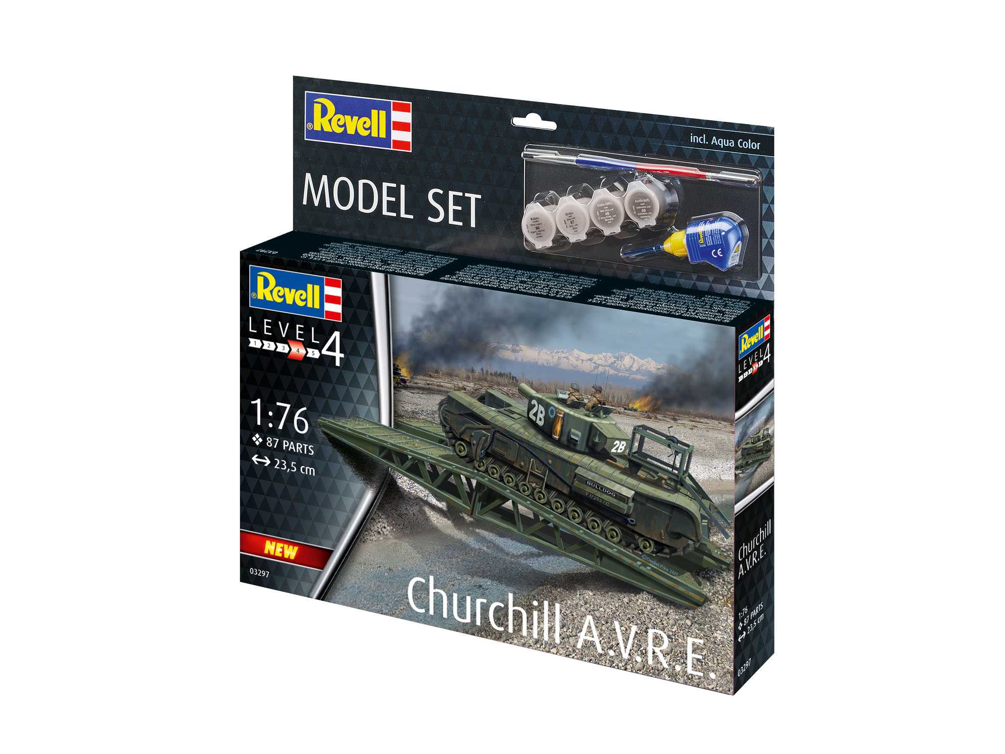 ModelSet military 63297 - Churchill A.V.R.E. (1:76)