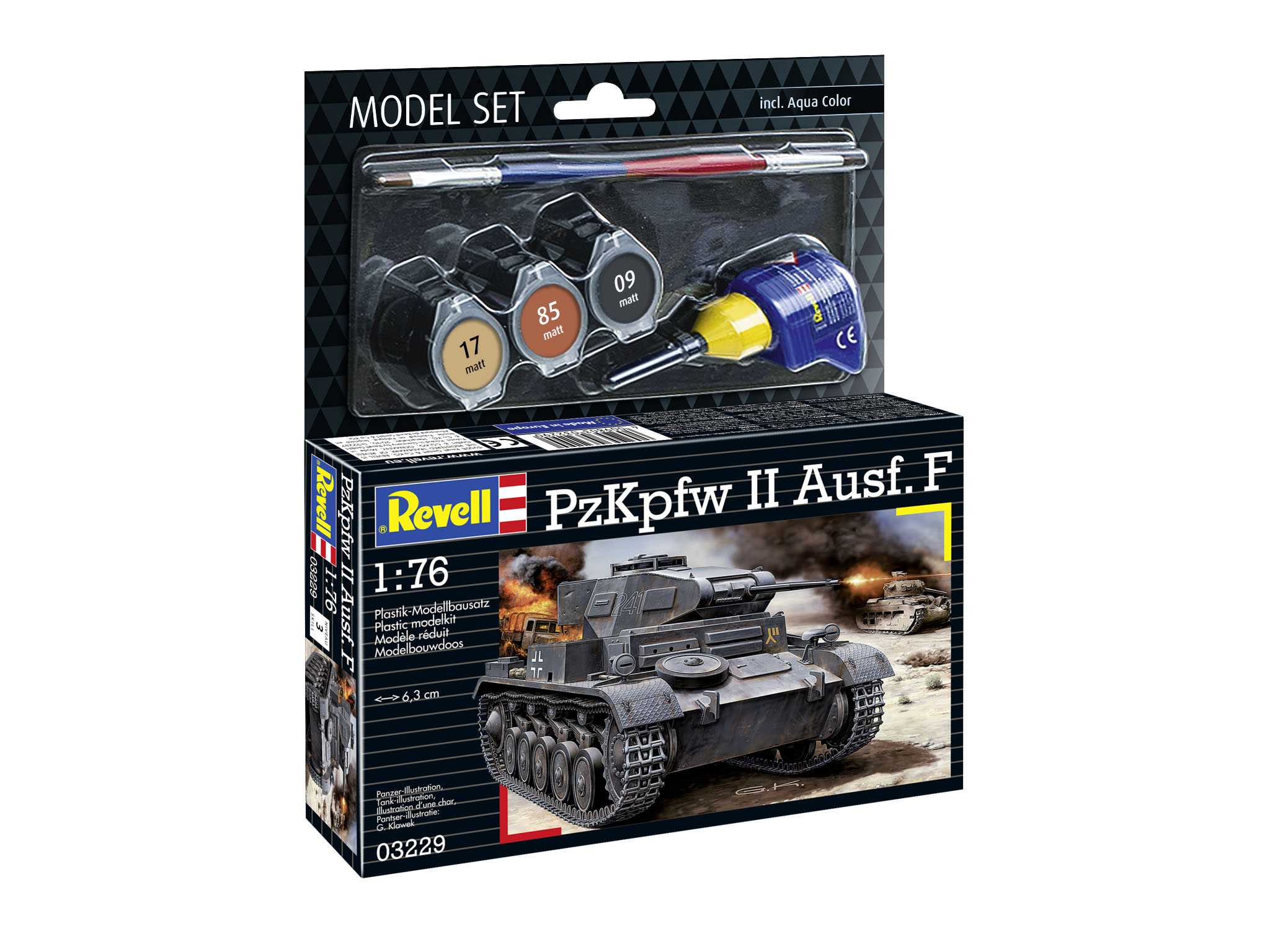 ModelSet tank 63229 - PzKpfw II Ausf. F (1:76)