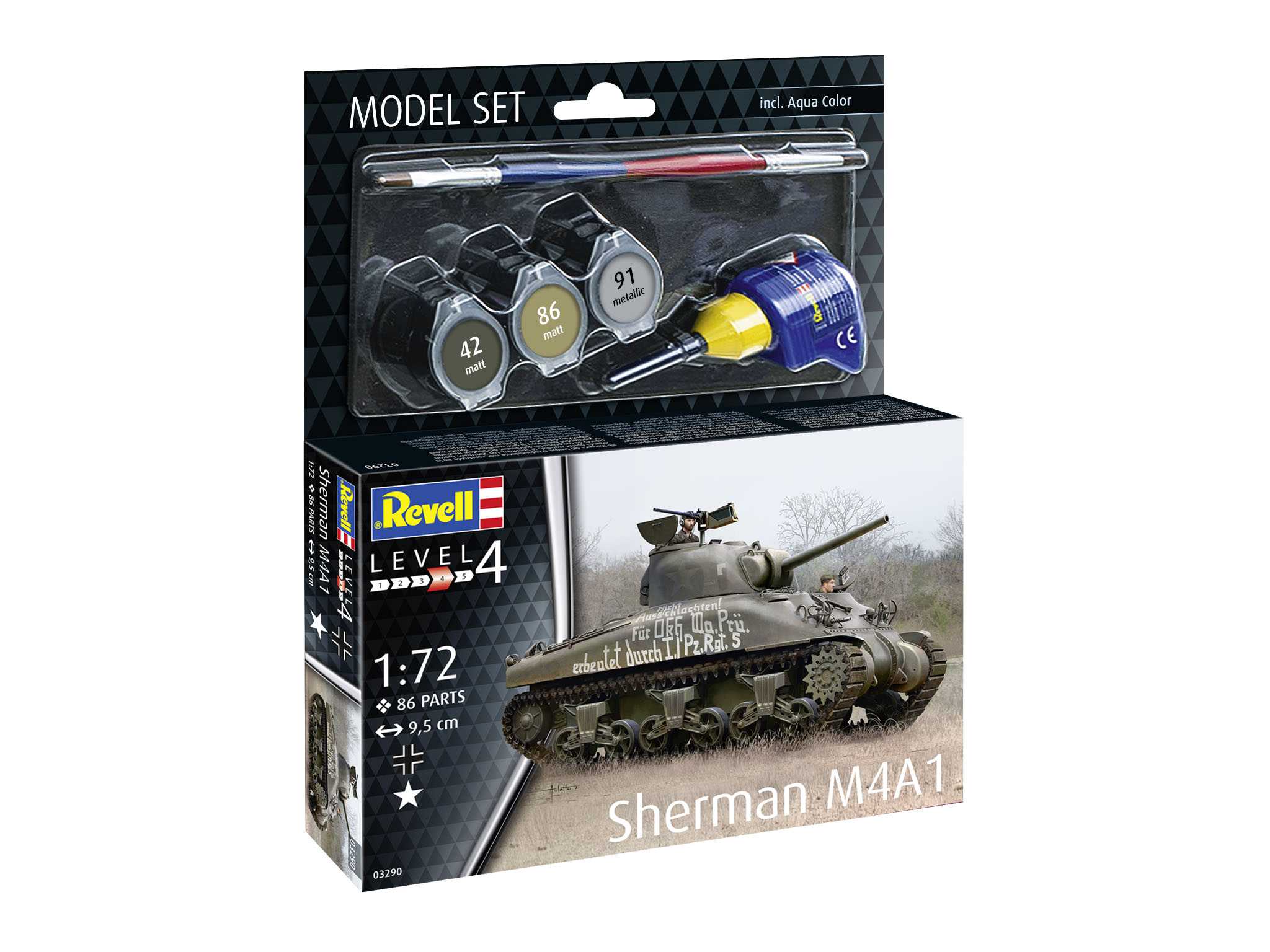 ModelSet tank 63290 - Sherman M4A1 (1:72)