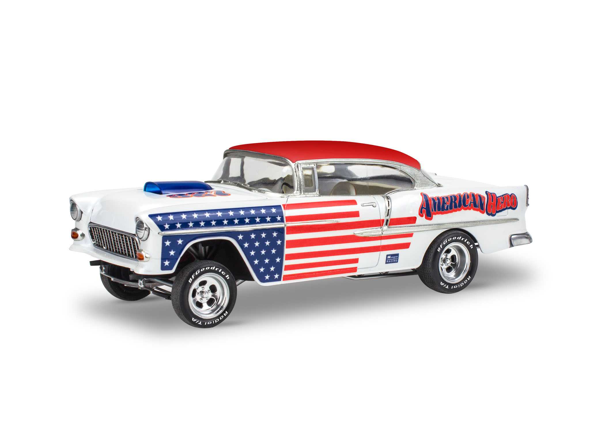 Plastic ModelKit MONOGRAM auto 4519 - ’55 Chevy Bel Air “Street Machine” (1:24)