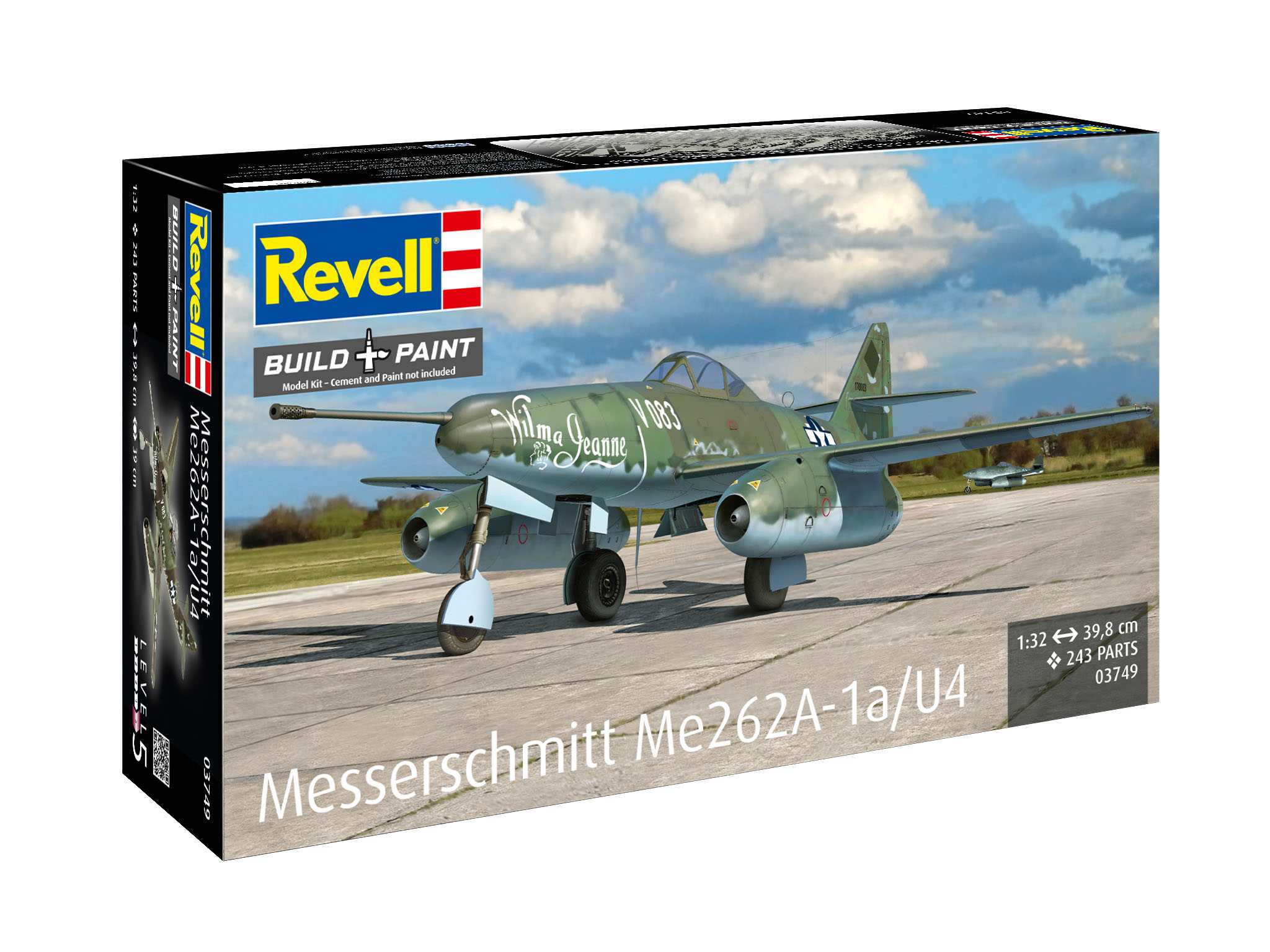 Plastic ModelKit letadlo 03749 - Messerschmitt Me262A-1a/U4 (1:32)