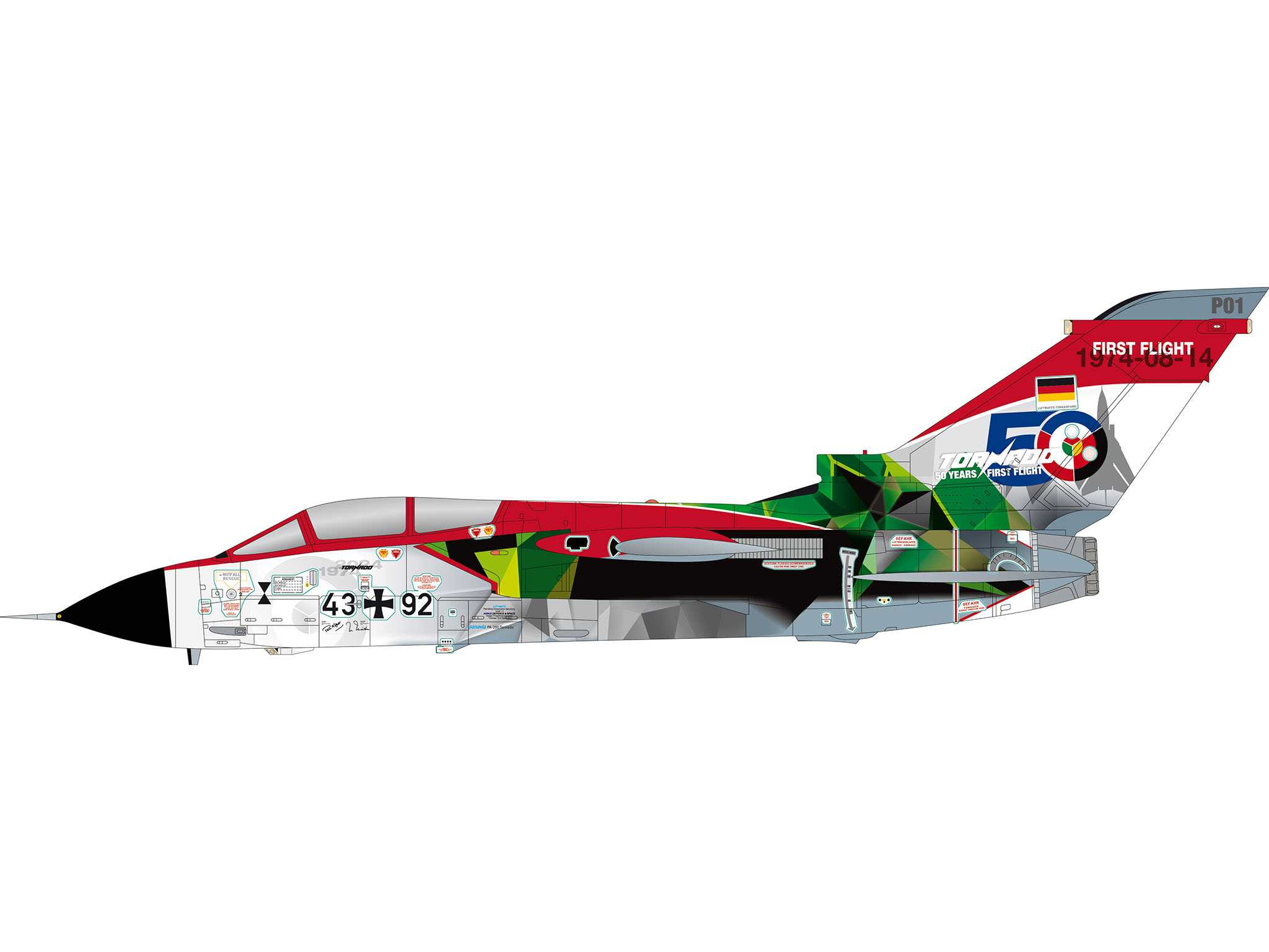 Plastic ModelKit letadlo 03769 - Panavia Tornado IDS "50 Years" (1:48)