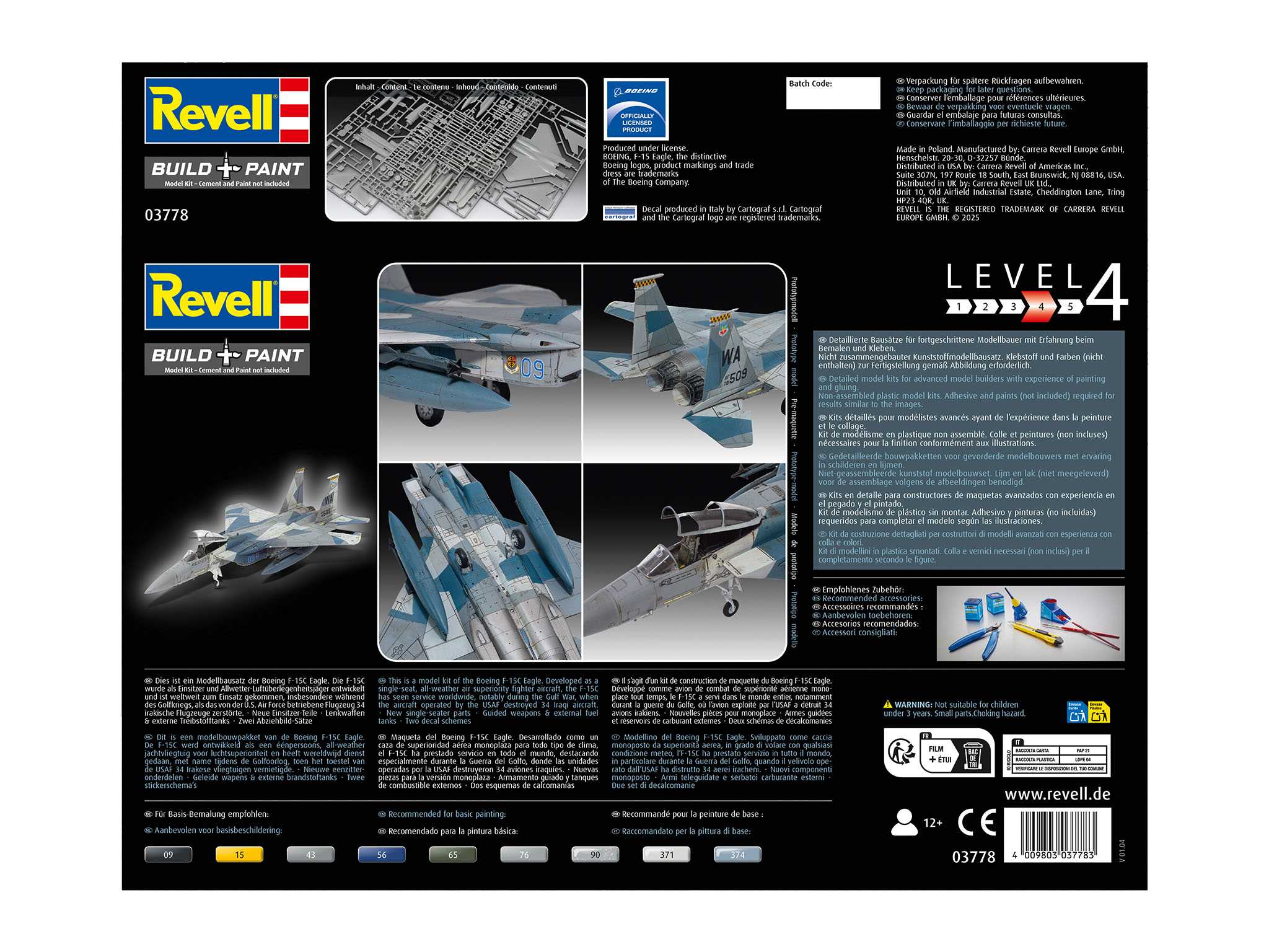 Plastic ModelKit letadlo 03778 - Boeing F-15C Eagle (1:72)