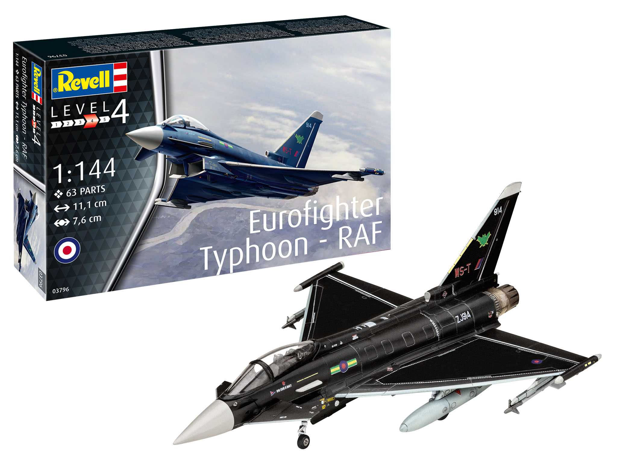 Plastic ModelKit letadlo 03796 - Eurofighter Typhoon - RAF (1:144)