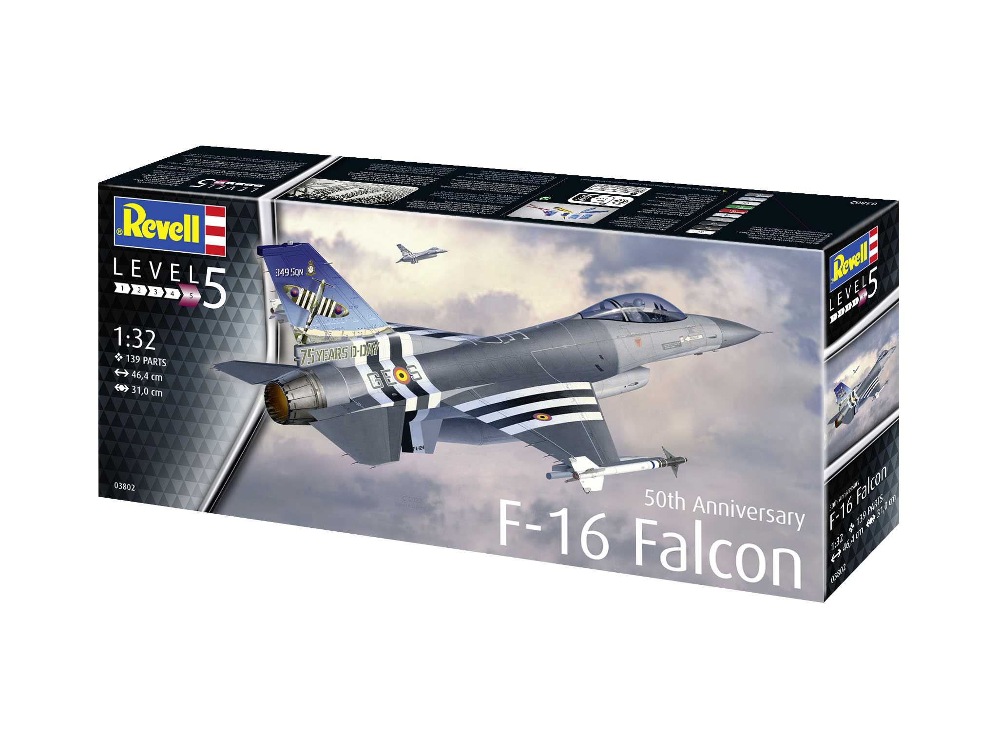 Plastic ModelKit letadlo 03802 - 50th Anniversary F-16 Falcon (1:32)