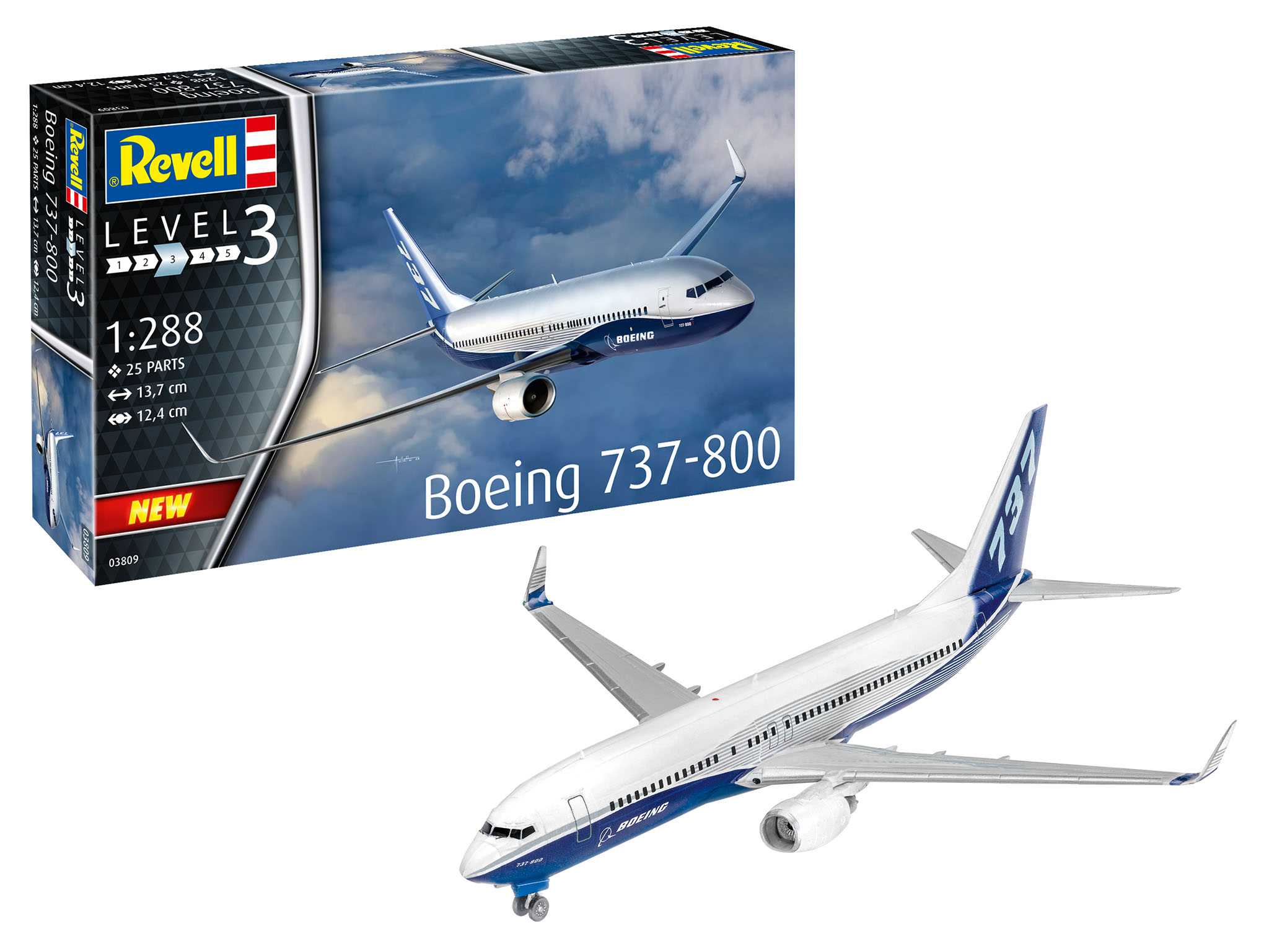 Plastic ModelKit letadlo 03809 - Boeing 737-800 (1:288)