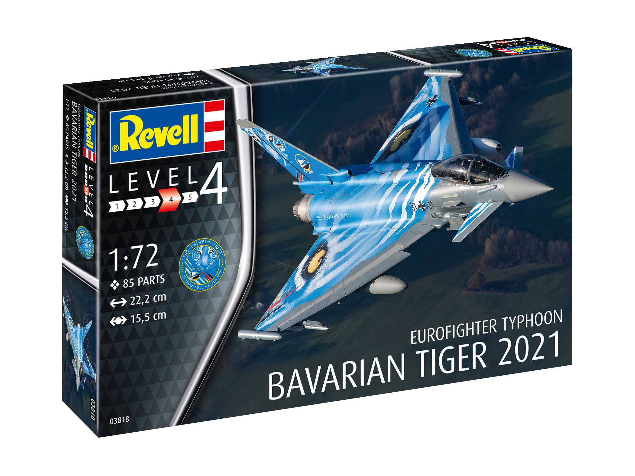 Plastic ModelKit letadlo 03818 - Eurofighter Typhoon "Bavarian Tiger 2021" (1:72)