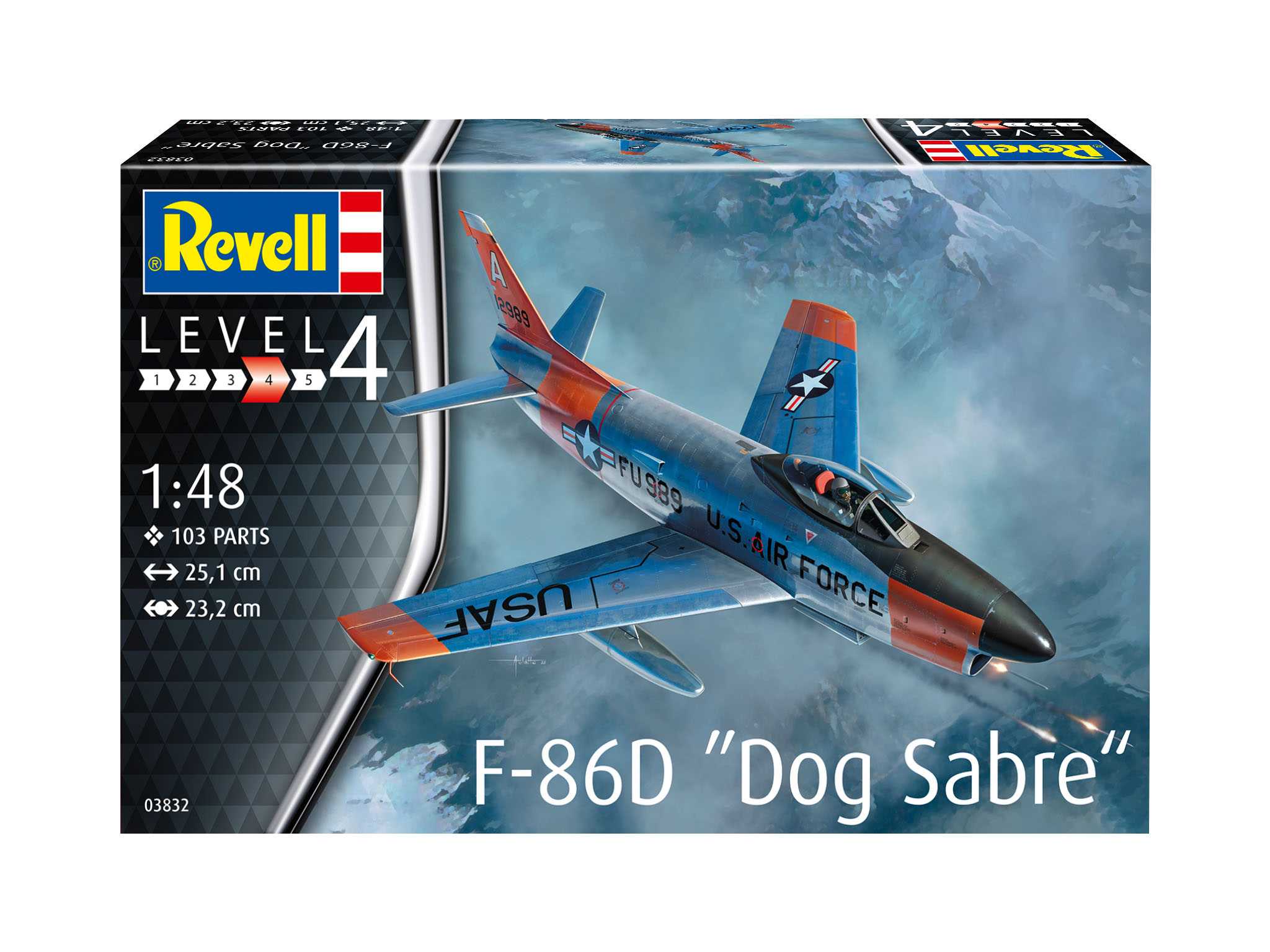 Plastic ModelKit letadlo 03832 - F-86D Dog Sabre (1:48)