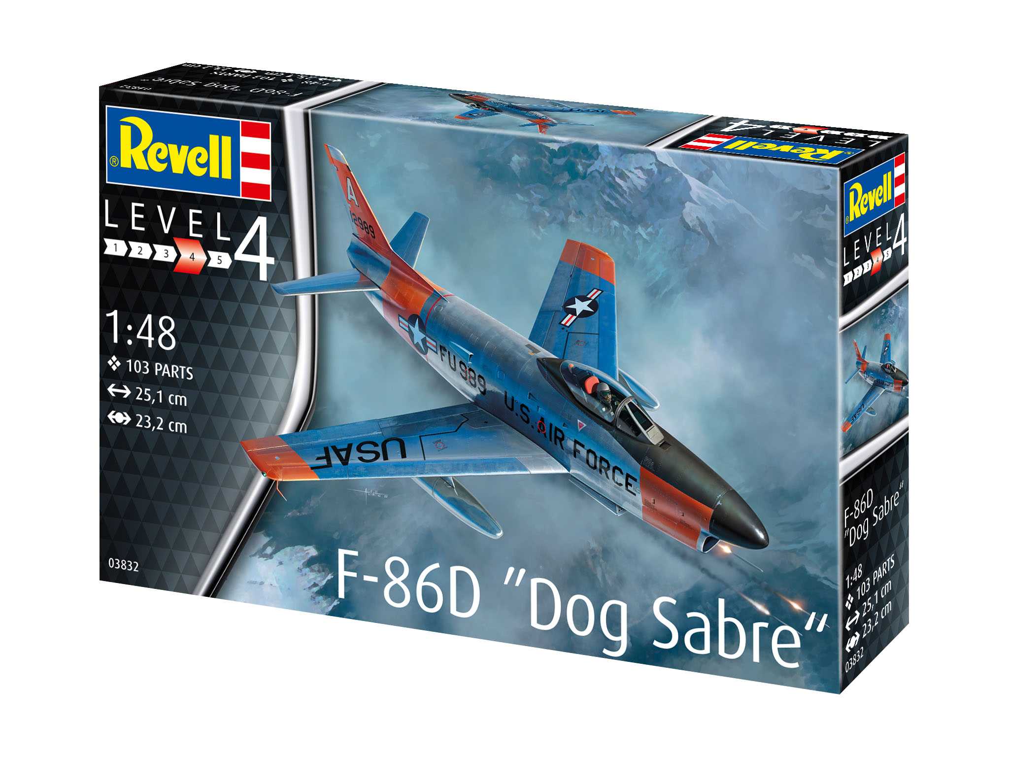 Plastic ModelKit letadlo 03832 - F-86D Dog Sabre (1:48)