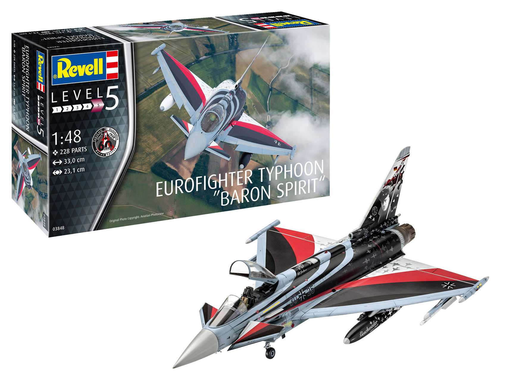 Plastic ModelKit letadlo 03848 - Eurofighter Typhoon "BARON SPIRIT" (1:48)