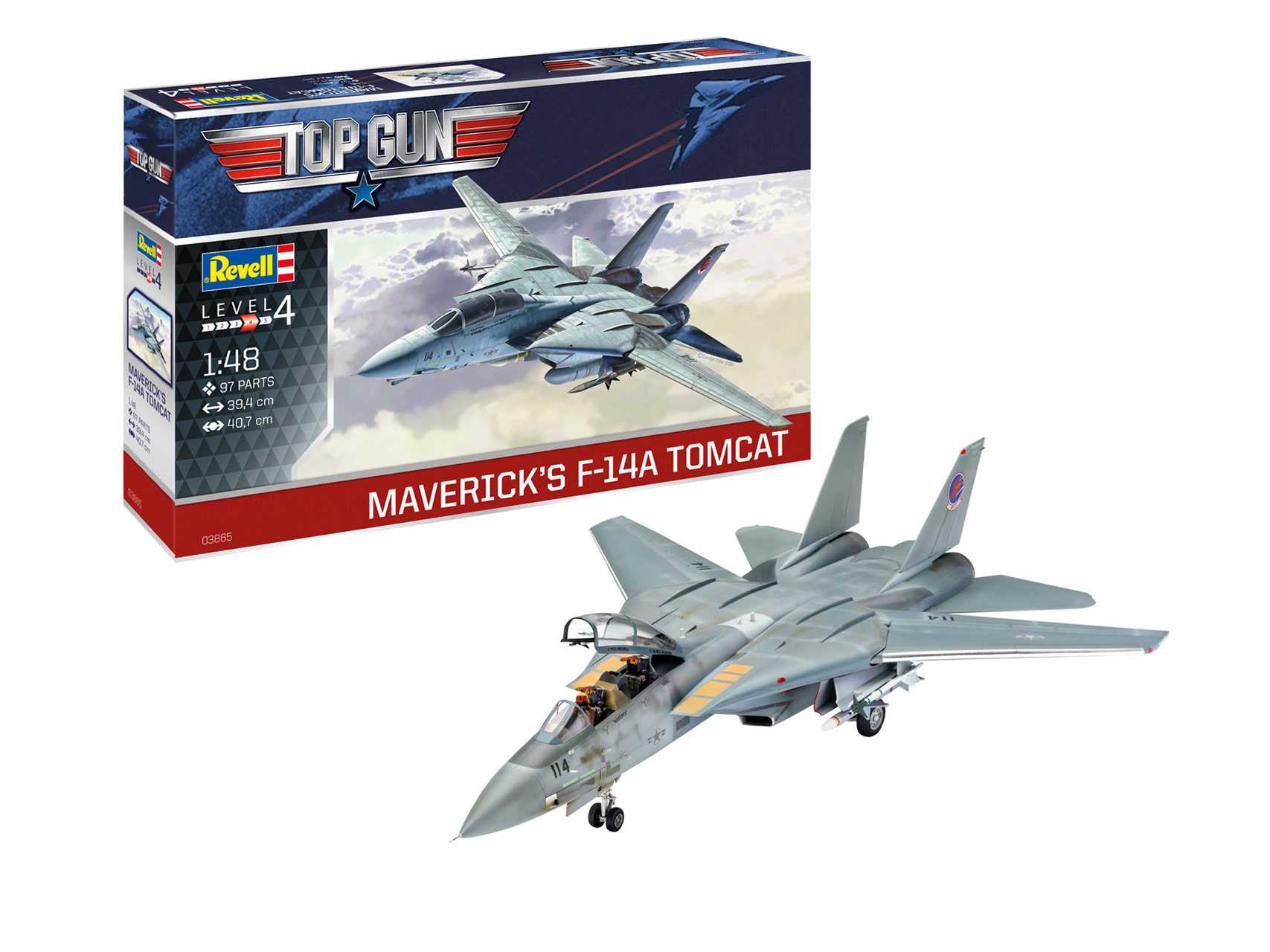 Plastic ModelKit letadlo 03865 - Maverick's F-14A Tomcat ‘Top Gun’ (1:48)