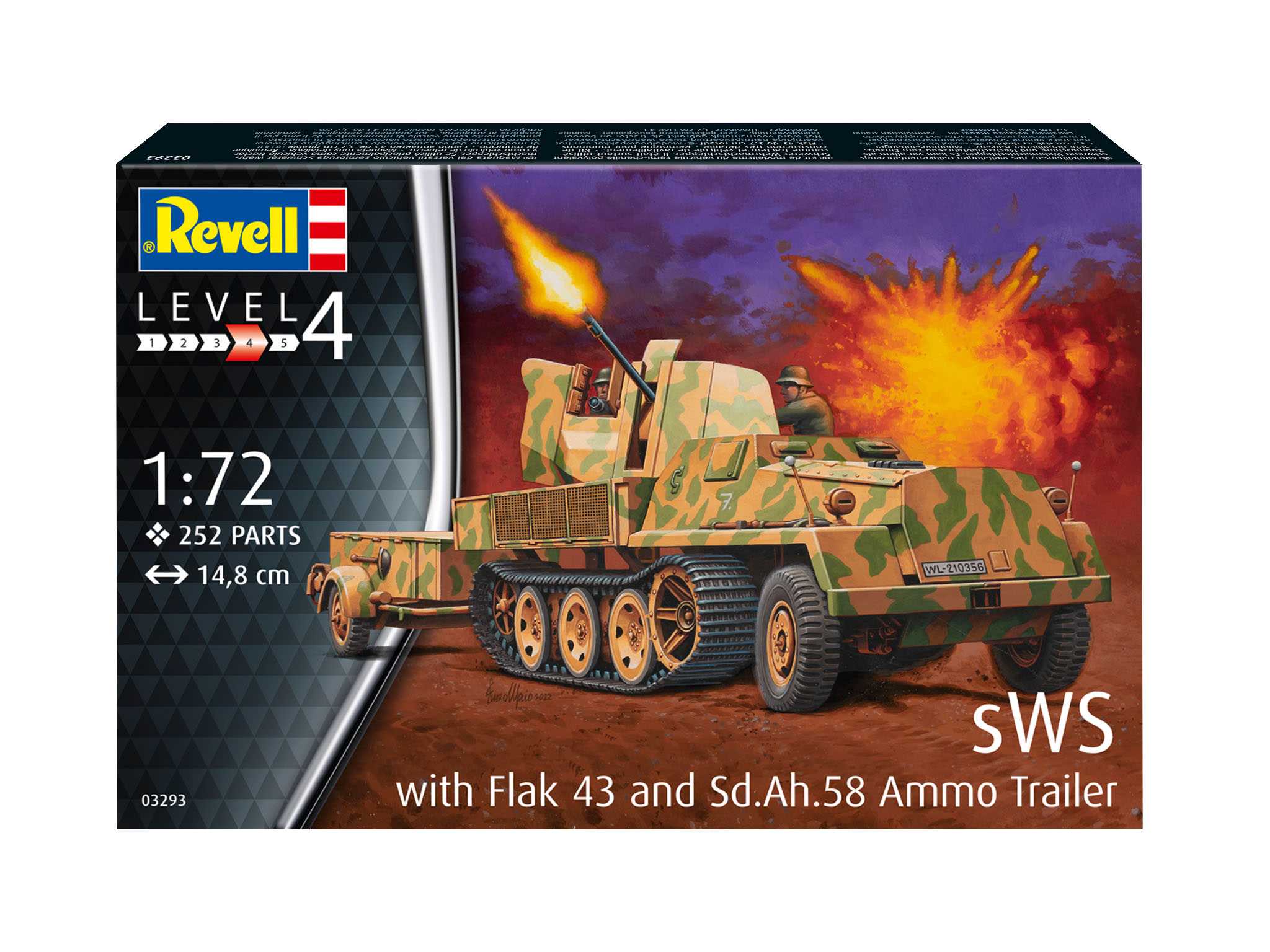 Plastic ModelKit military 03293 - sWS mit Flak-Aufbau als Sfl. mit 3,7cm Flak 43 (1:72)
