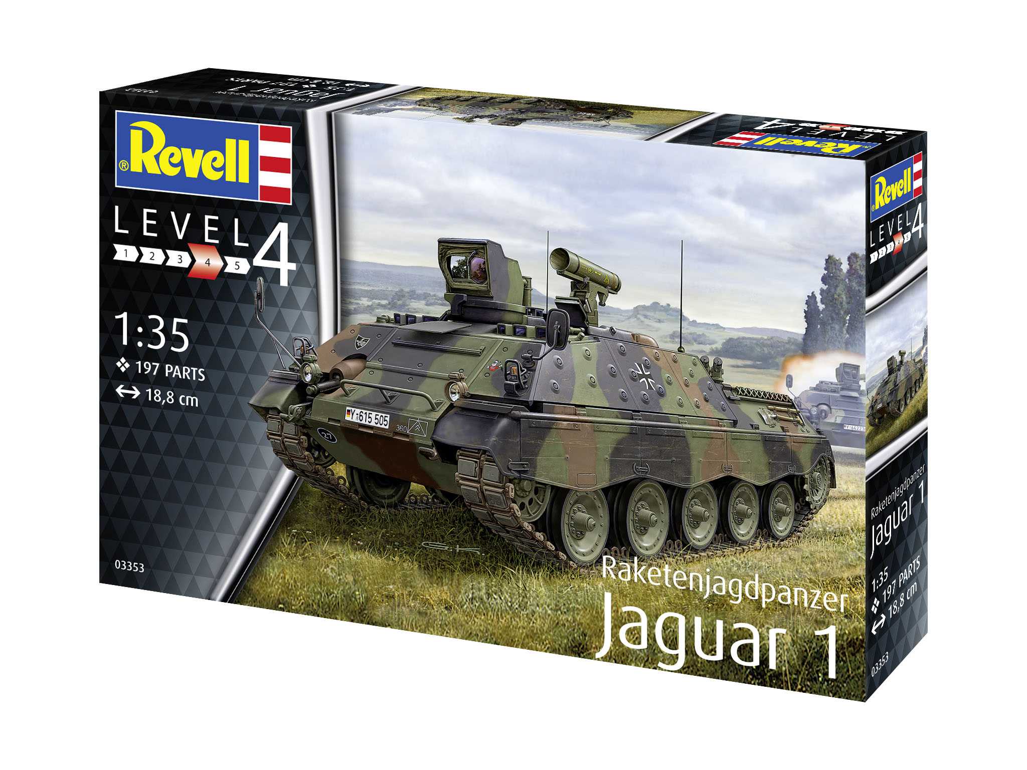 Plastic ModelKit military 03353 - Raketenjagdpanzer Jaguar 1 (1:35)