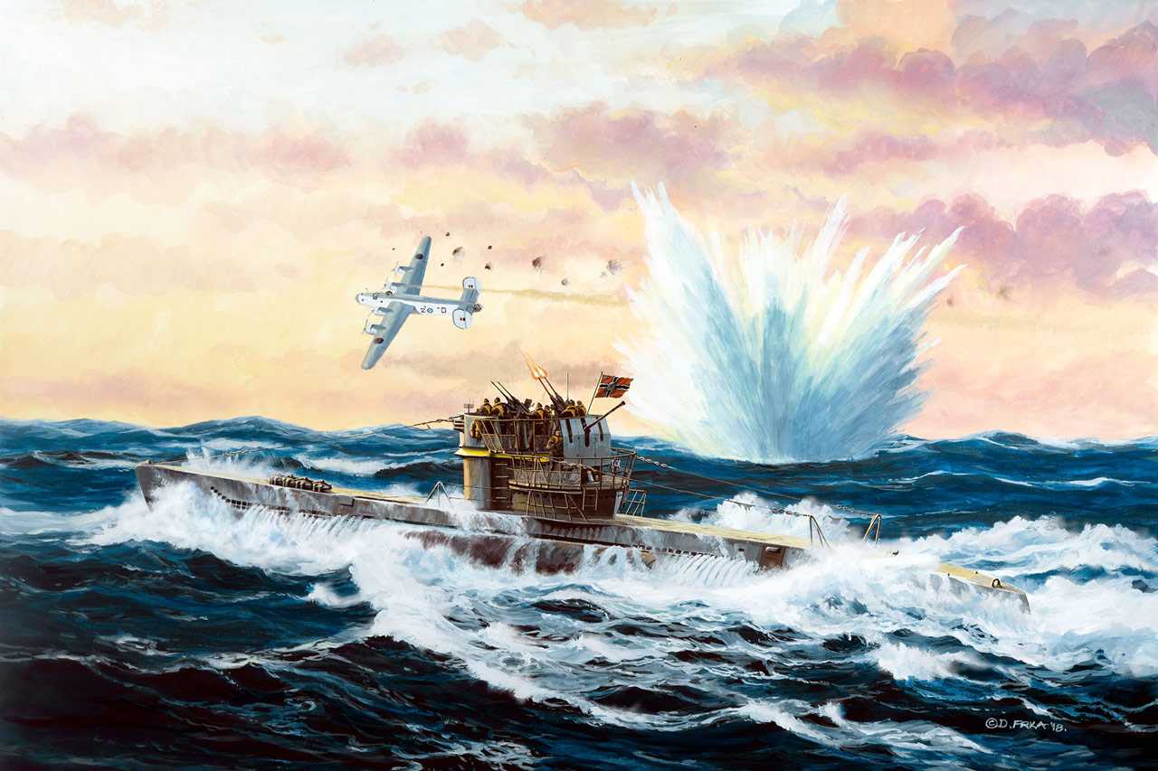 Plastic ModelKit ponorka 05154 - German Submarine Type VII C/41 (1:350)