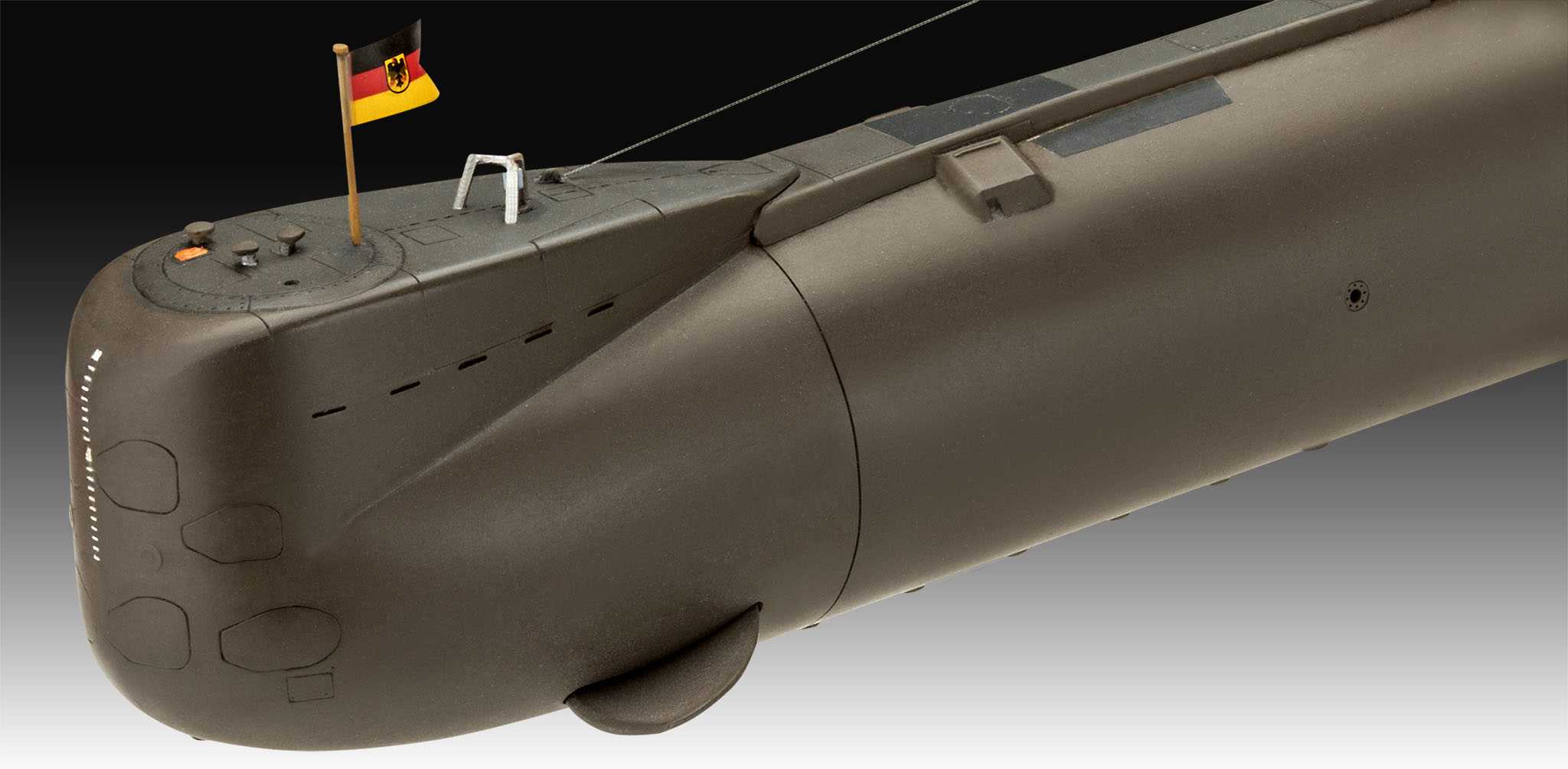 Plastic ModelKit ponorky 05186 - 70 Years Bundeswehr:Wilhelm Bauer,Type 206A,Class2 (1:144)