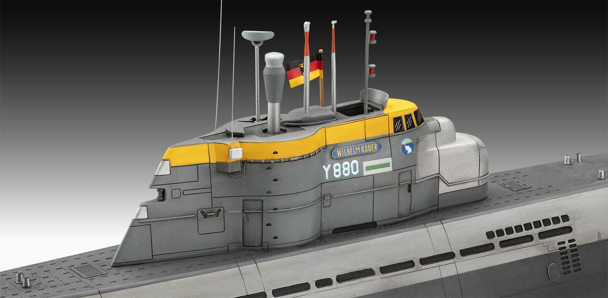 Plastic ModelKit ponorky 05186 - 70 Years Bundeswehr:Wilhelm Bauer,Type 206A,Class2 (1:144)
