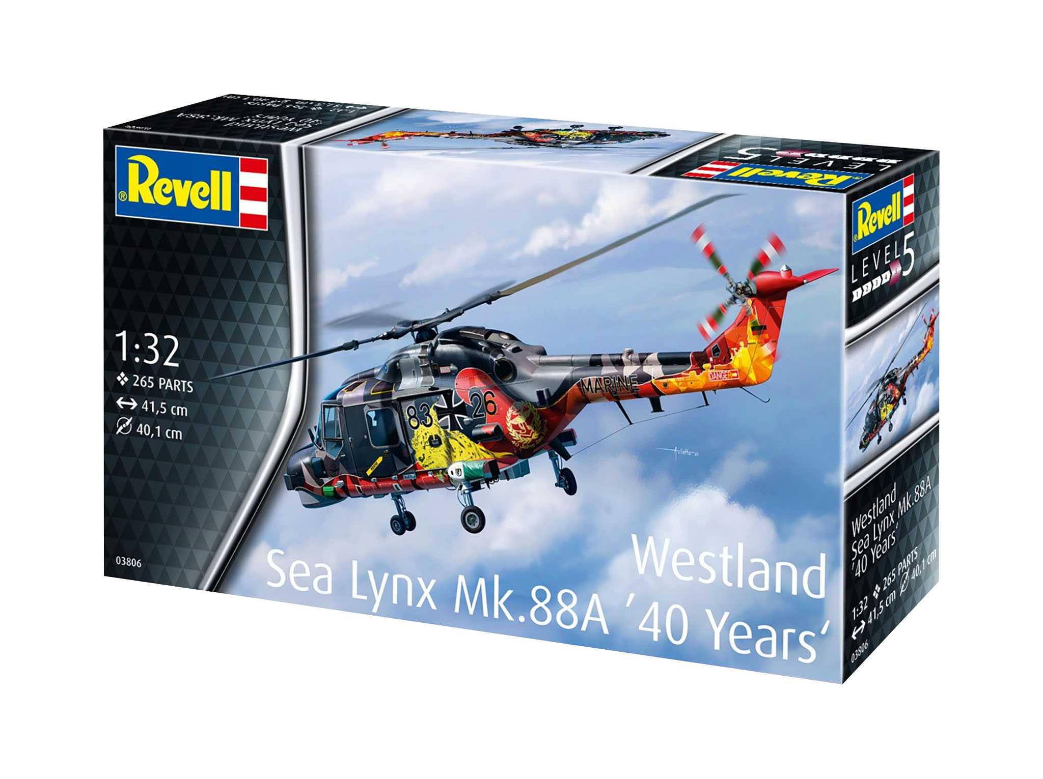 Plastic ModelKit vrtulník 03806 - Westland Lynx - Special painting (1:32)