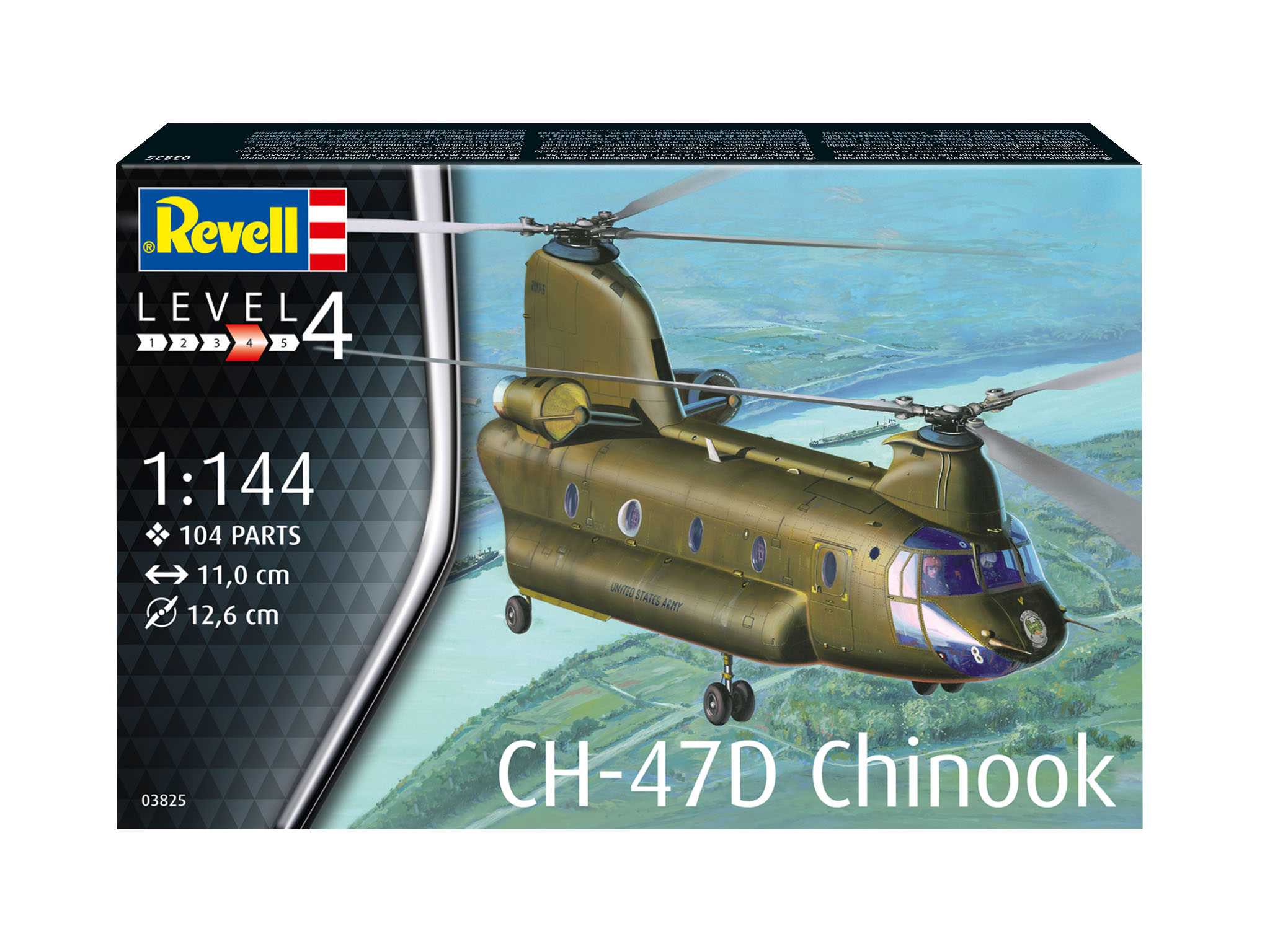 Plastic ModelKit vrtulník 03825 - CH-47D Chinook (1:144)